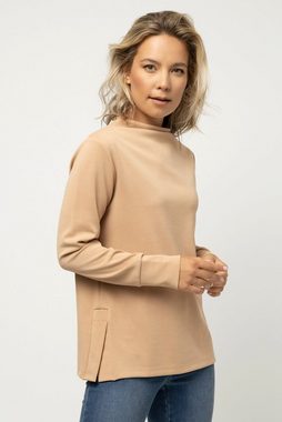 Gina Laura Sweatshirt Sweatshirt Identity länger geschnitten Stehkragen