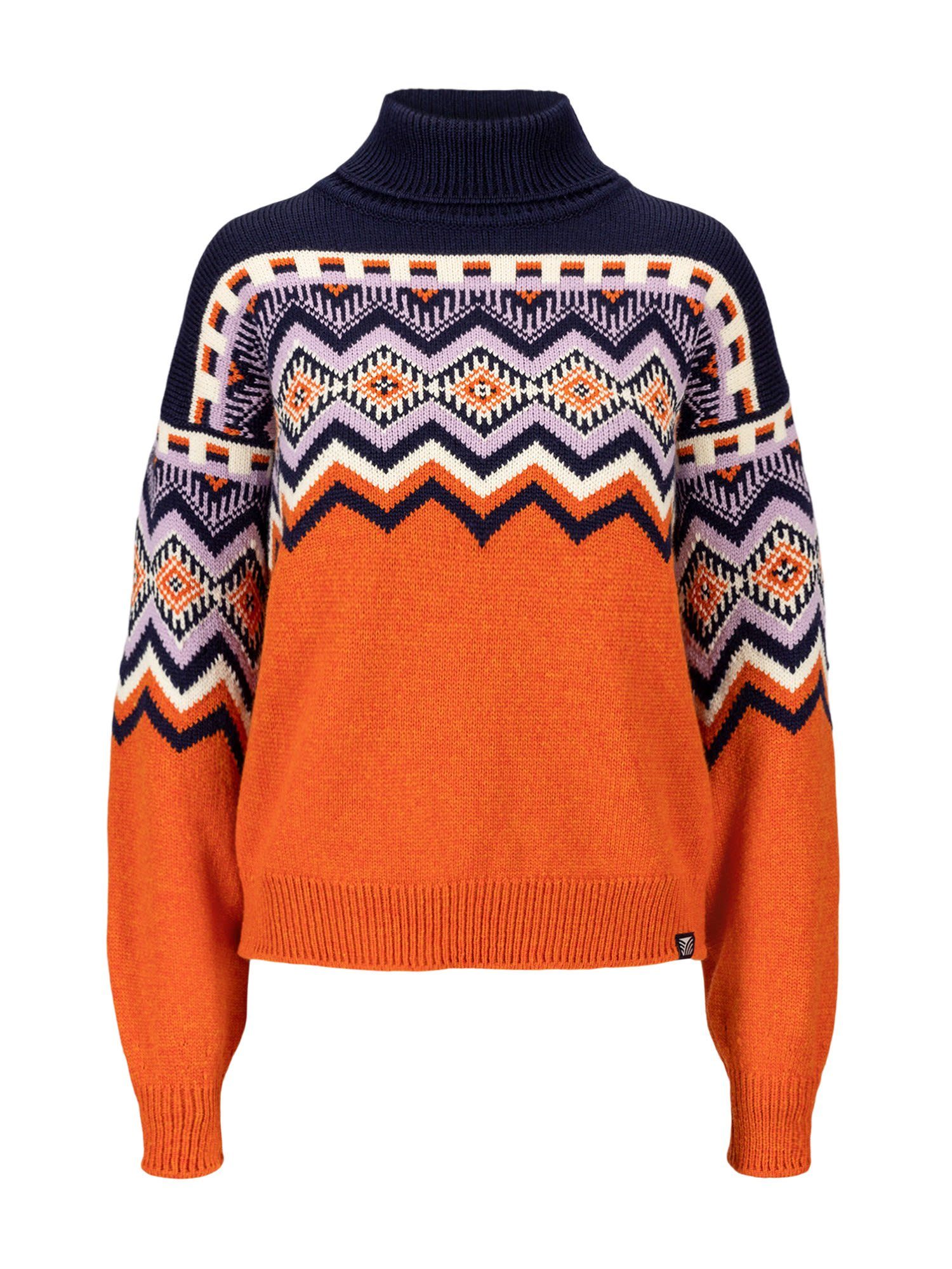 Dale of Norway Fleecepullover Dale Of Norway W Randaberg Sweater Damen Sweater Orange - Navy - Offwhite - Lavender