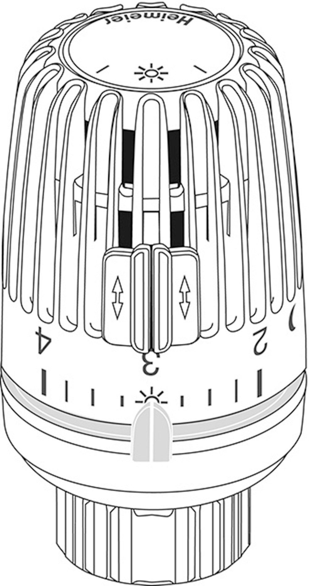 IMI Heimeier Heizkörperthermostat HEIMEIER Thermostat-Kopf VK mit Klemmverbindung (Direktanschluß VHK), (1 St)