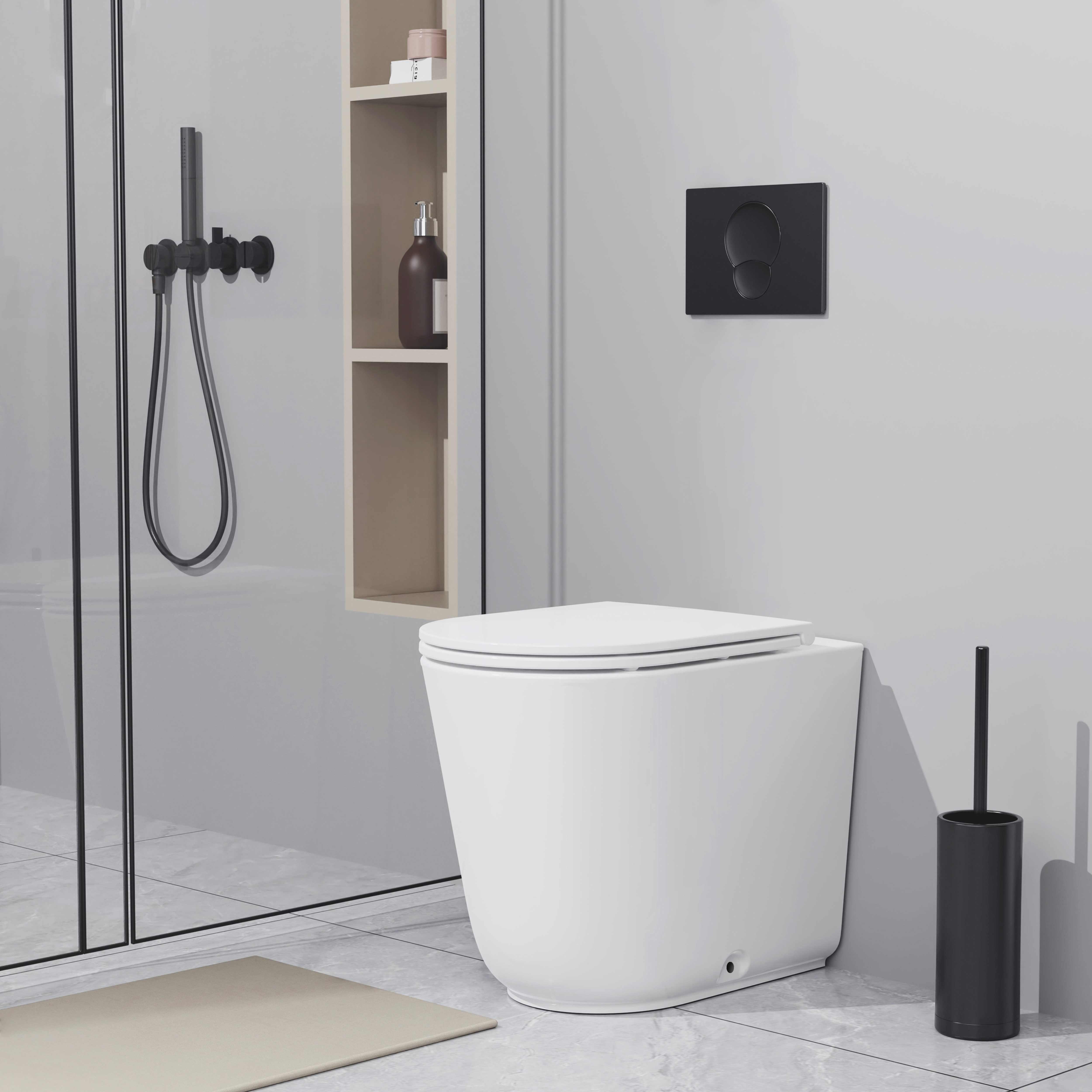 welltime Tiefspül-WC Cascata Design, bodenstehend, Abgang waagerecht, Vorte günstig online kaufen