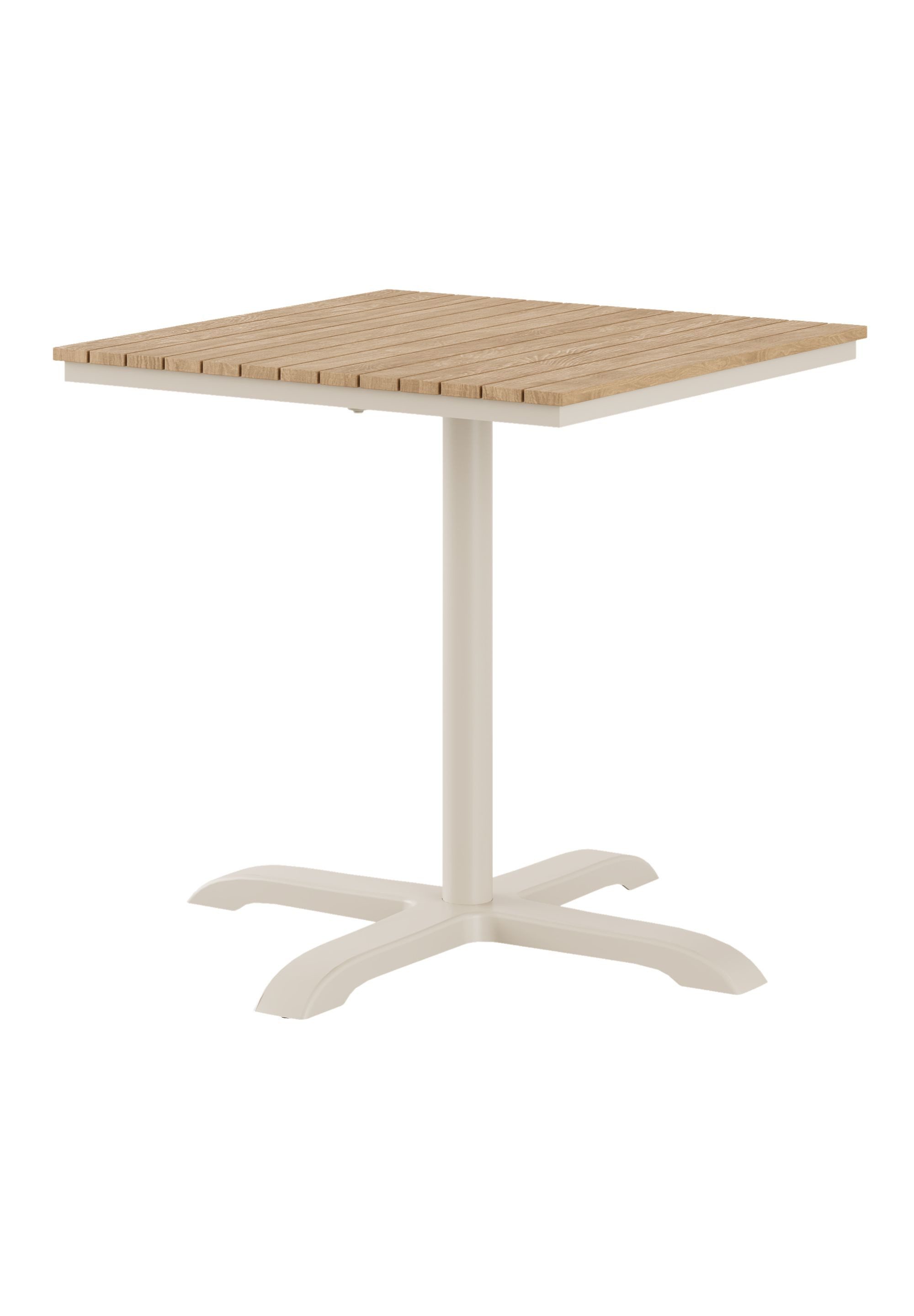 Cinas Gartentisch Mood (1-St), Balkontisch, rostfreies Aluminium, Teakholz, Garten, Terasse