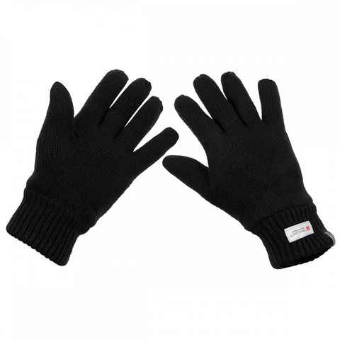 MFH Strickhandschuhe Strick-Fingerhandschuhe, Thinsulatefütterung, schwarz - S