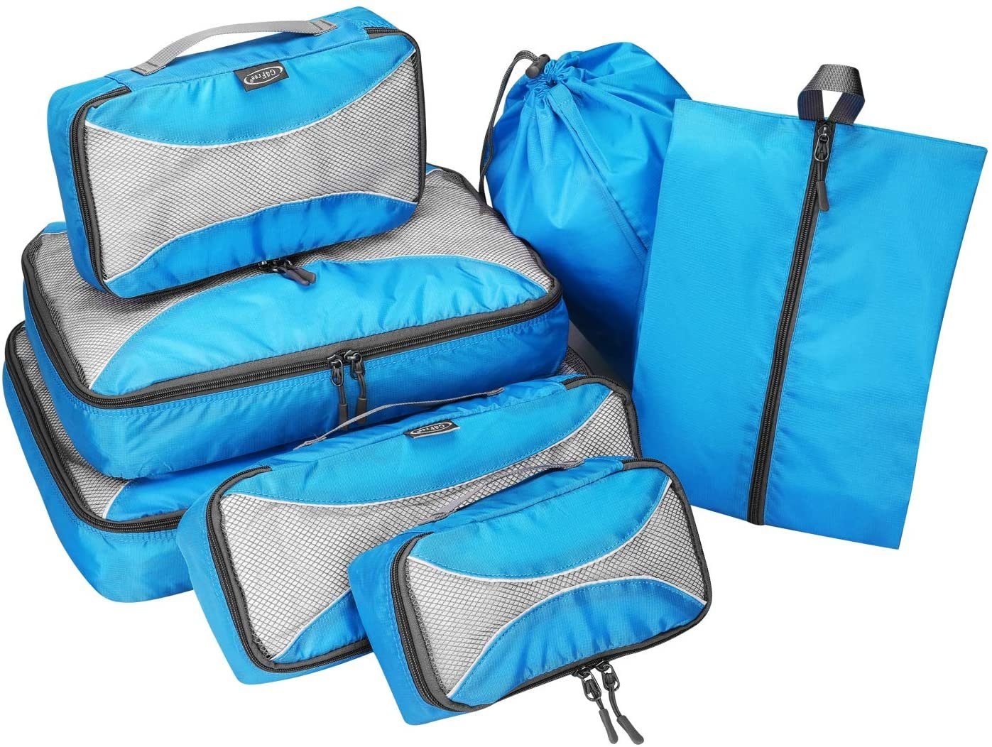 7Stk Kleidertaschen Packtaschen Kofferorganizer Reisetaschen Kompressionstaschen 