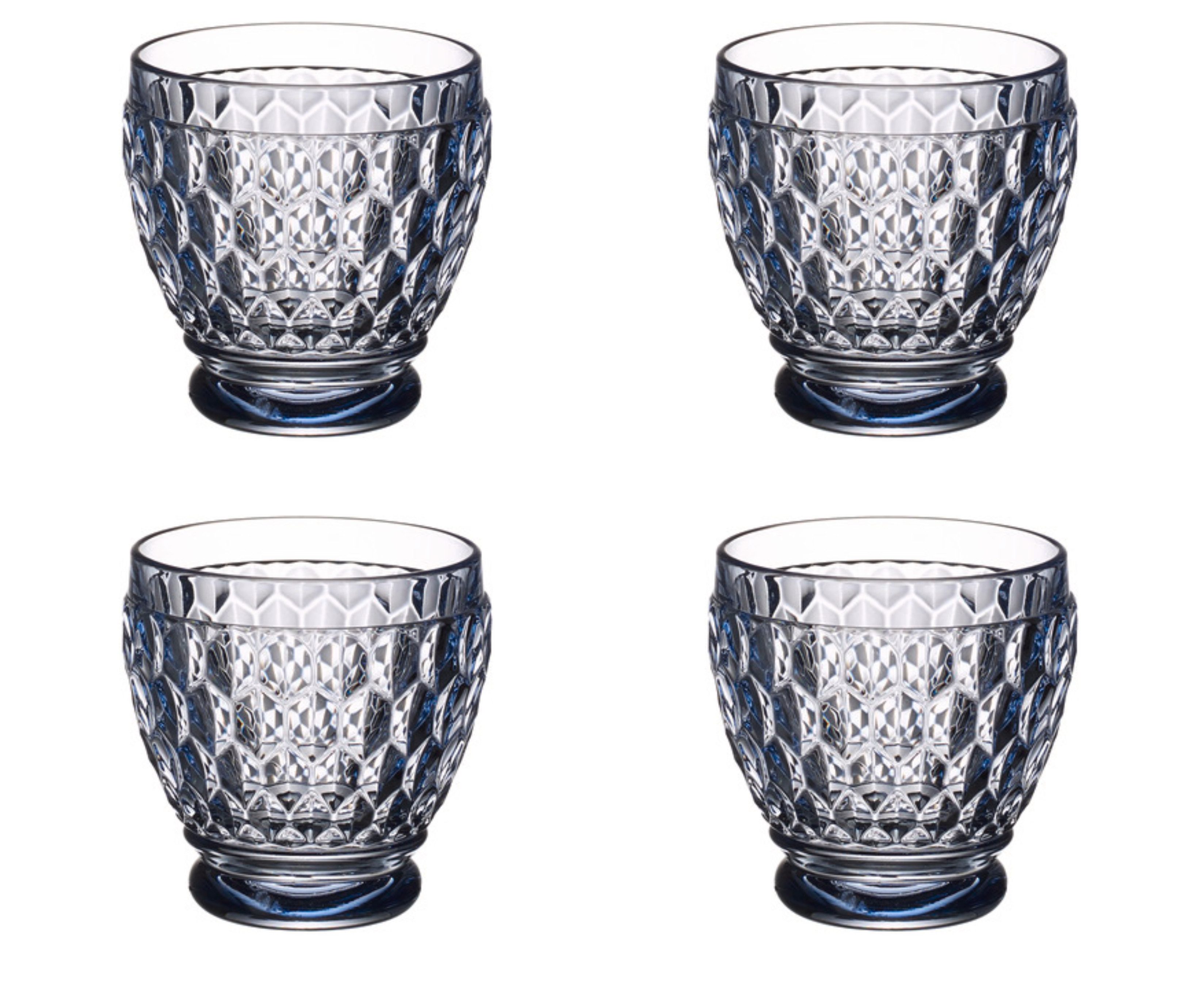 Villeroy & Boch Schnapsglas Boston Coloured, Kristallglas, Spülmaschinengeeignet, Blau, Motiv: Boston