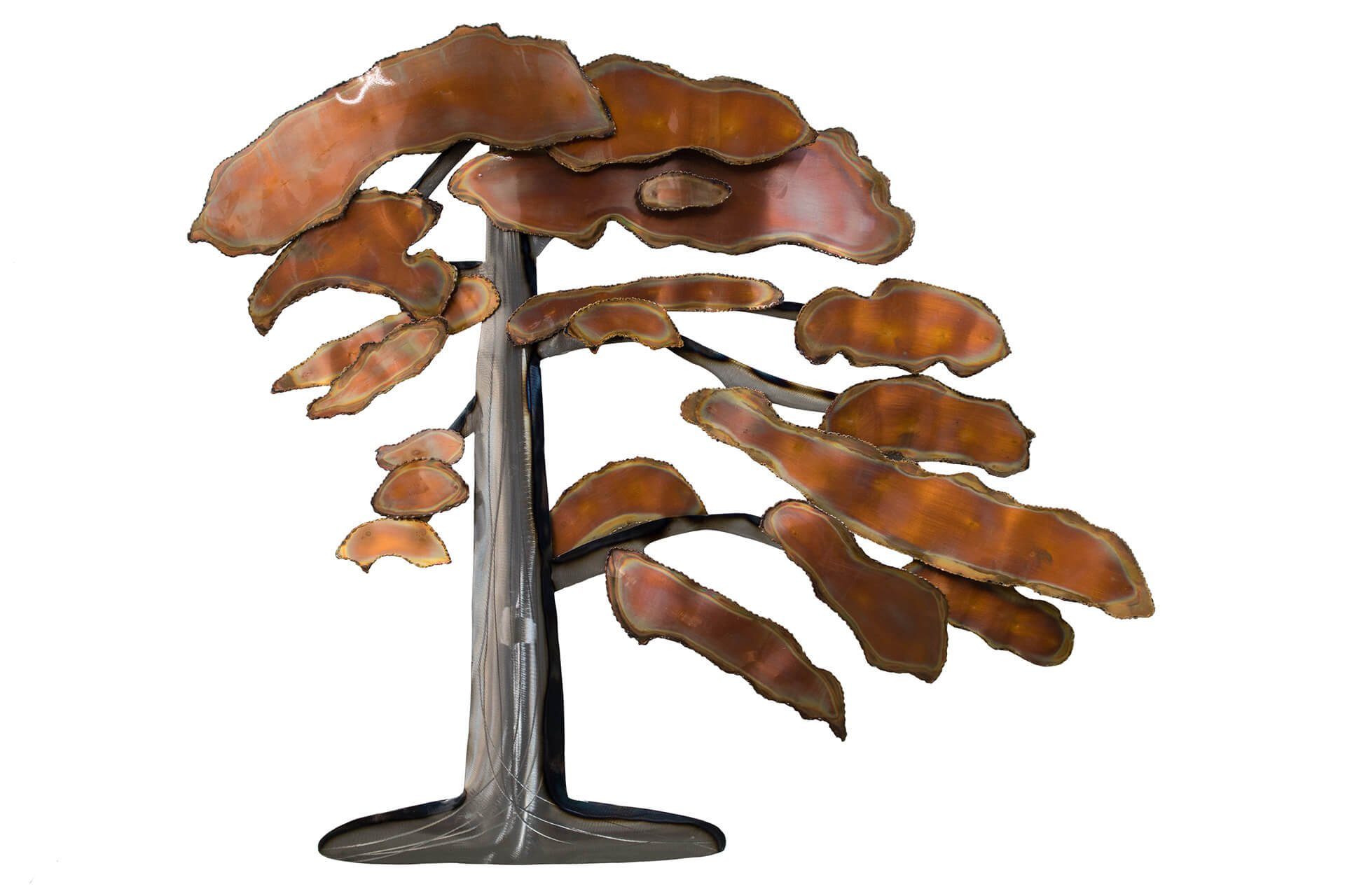 KUNSTLOFT Wanddekoobjekt Rusty Bonsai 97x88x7 cm, handgefertigte Wanddeko Metall