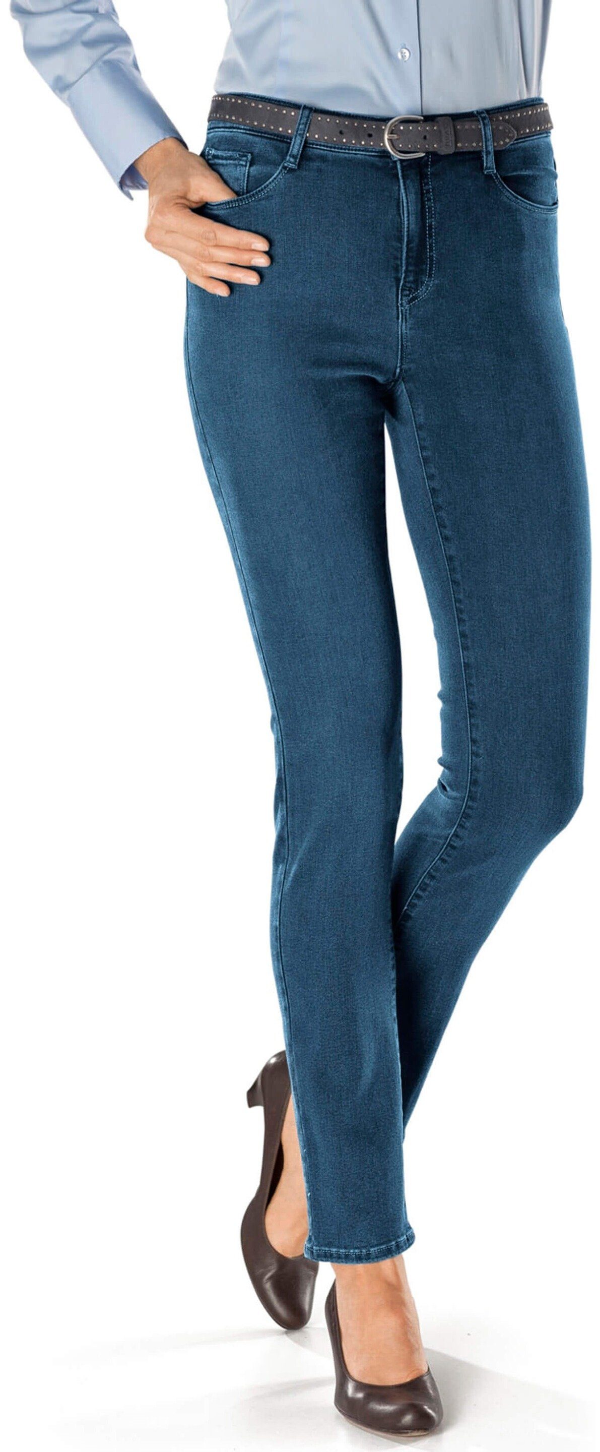 Brax Regular-fit-Jeans BRAX Jeans Carola jeansblau Feminine Fit Blue Planet be nature | Straight-Fit Jeans