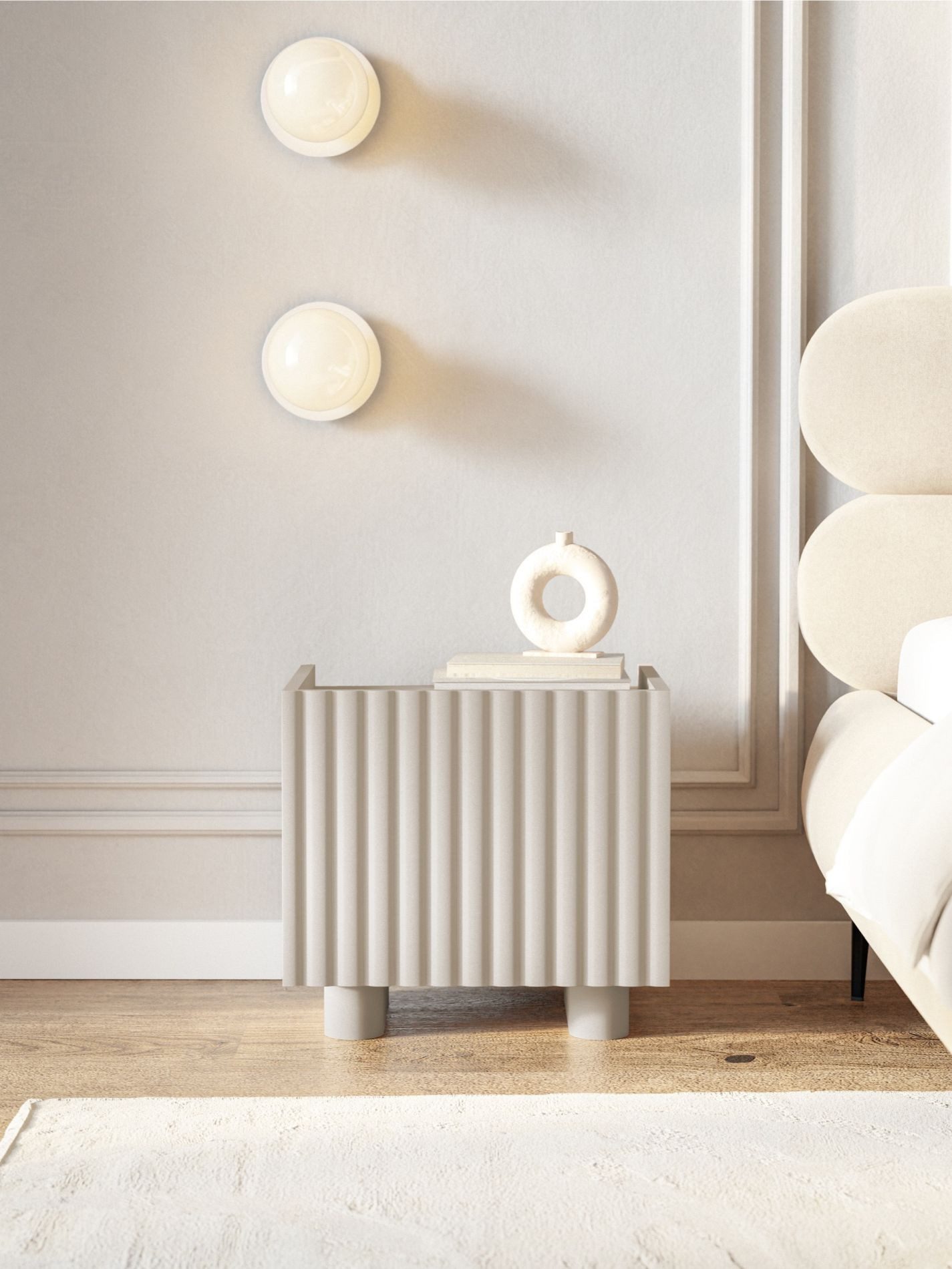 Selsey Nachttisch FIORRA, Nachttisch mit Rillenfront – stehend oder hängend günstig online kaufen