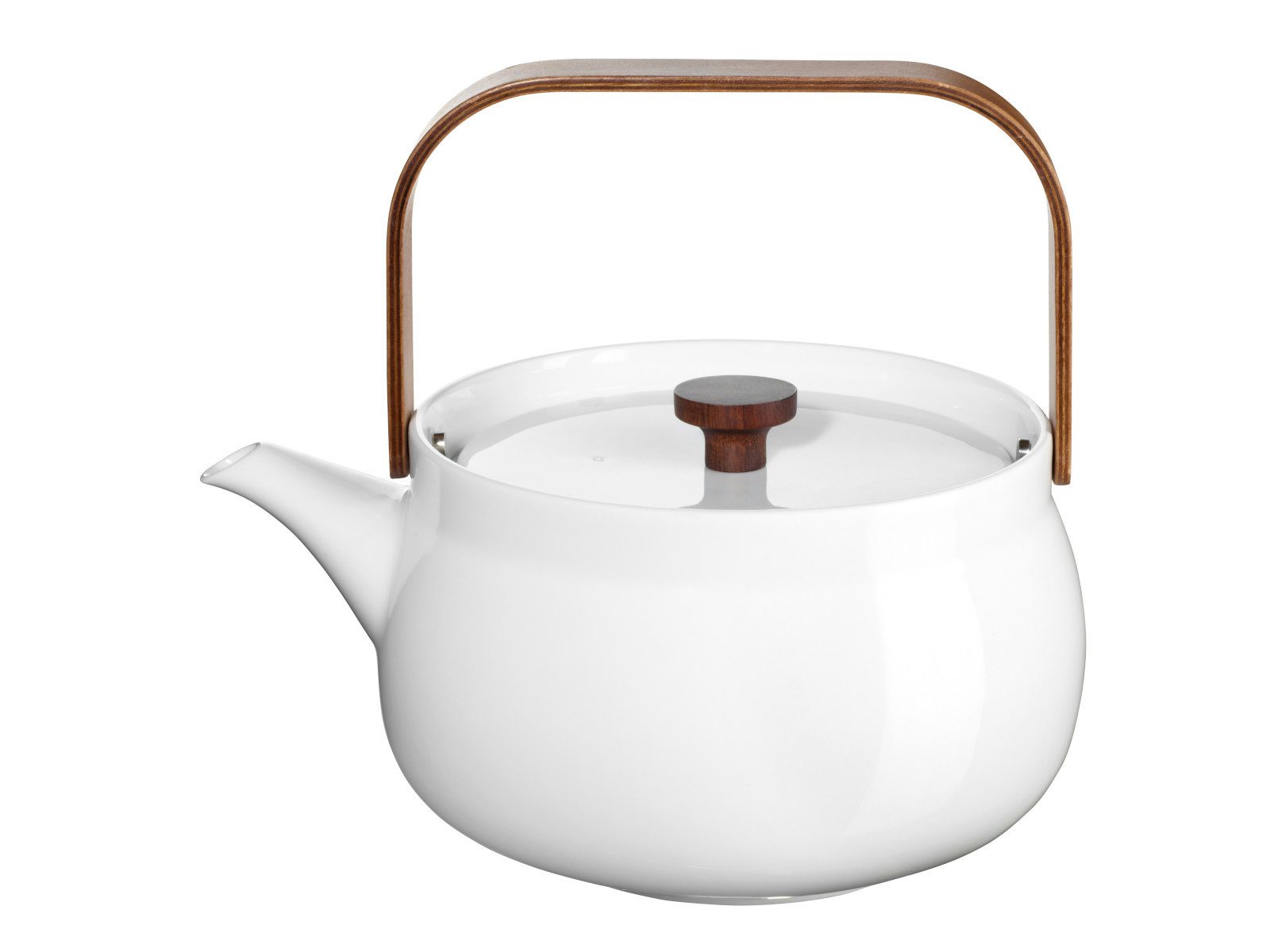 ASA SELECTION Teekanne Selection japandi Teekanne mit Holzgriff weiß 1,5l, 1.5 l, Geschirr