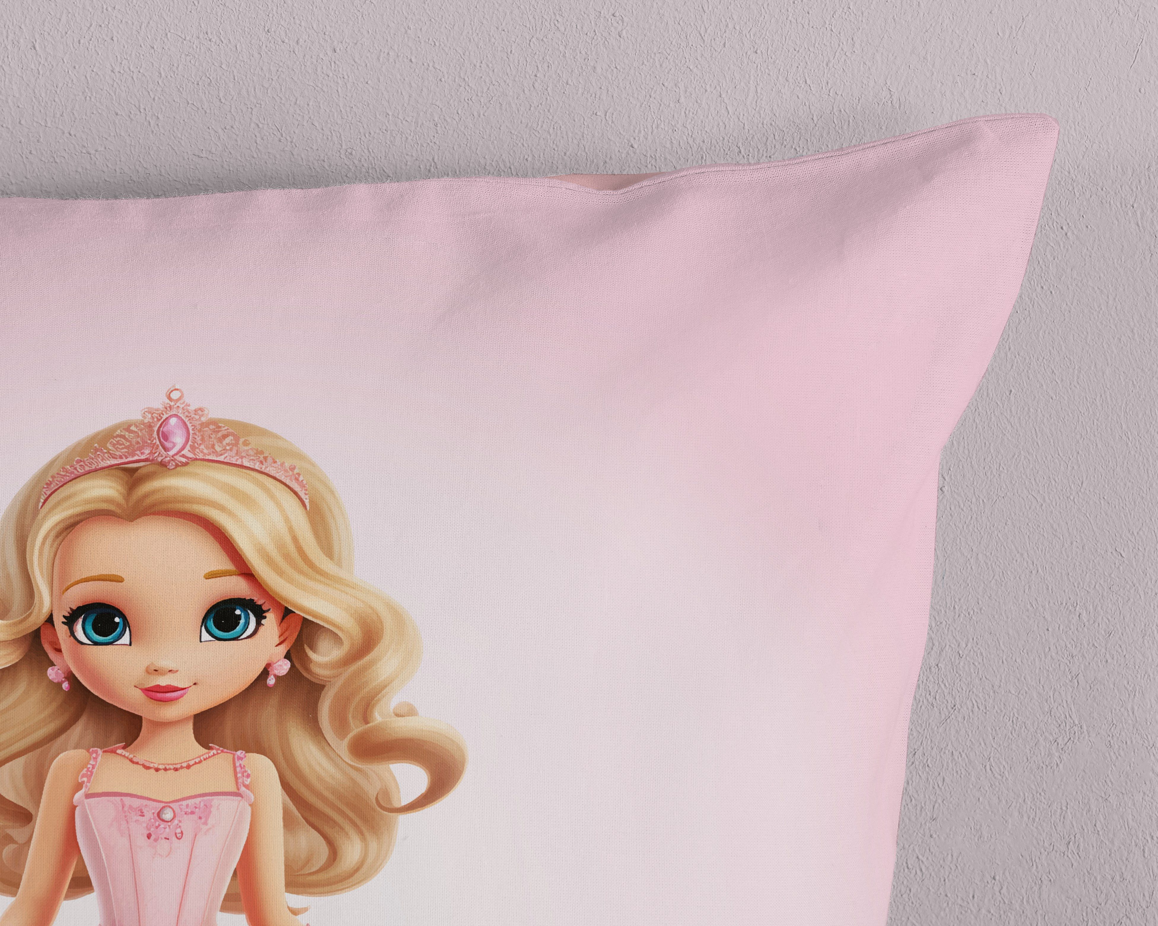 PURE luxury collection Kinderbettwäsche Bellas, Microfaser, 2 teilig, Mikrofaser, 135x200, 2 Teilig, Wendeoptik, Kind, Mädchen, Prinzessin – Bild 4 von 4