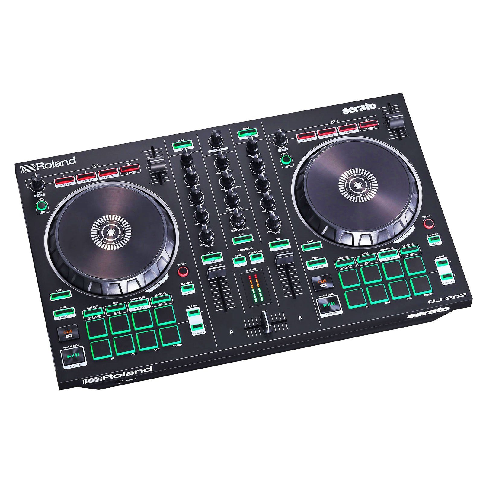 Audio DJ-202 Roland 4-Deck USB-DJ-Controller 2-Kanal Controller DJ