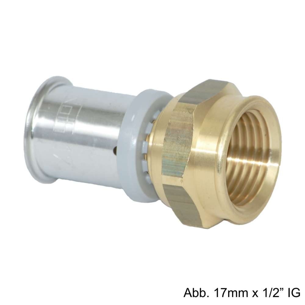 Roth Wasserrohr Roth RIS Übergangsmuffe 20 mm x 1/2" IG, Messing
