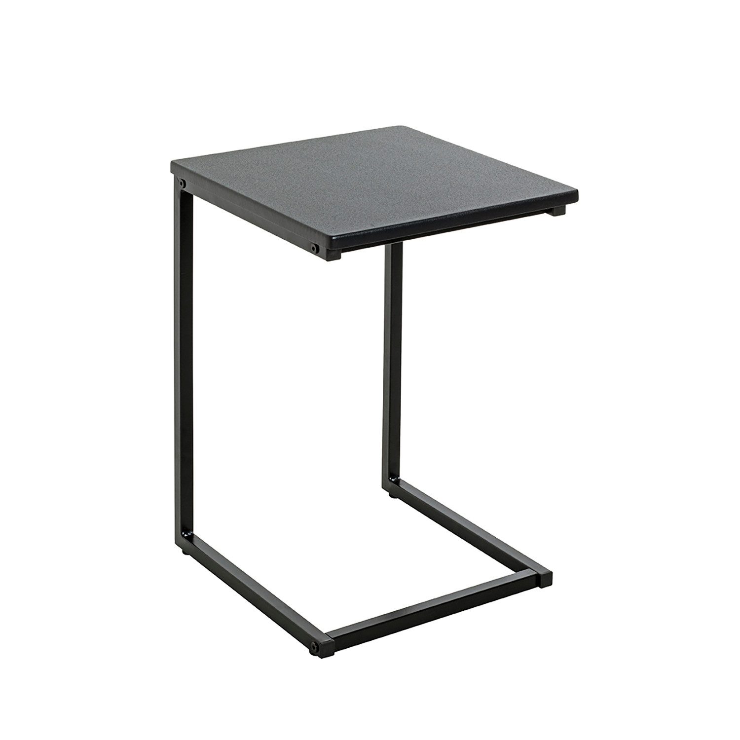 Beistelltisch LUZERN Tisch - schwarz - MDF, Metall - H. 60cm x B. 33cm - Sofatisch
