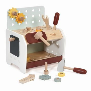 Classic World Kinder-Werkzeug-Set Mini Werkbank Werkzeugbank Kinder Lernspiel