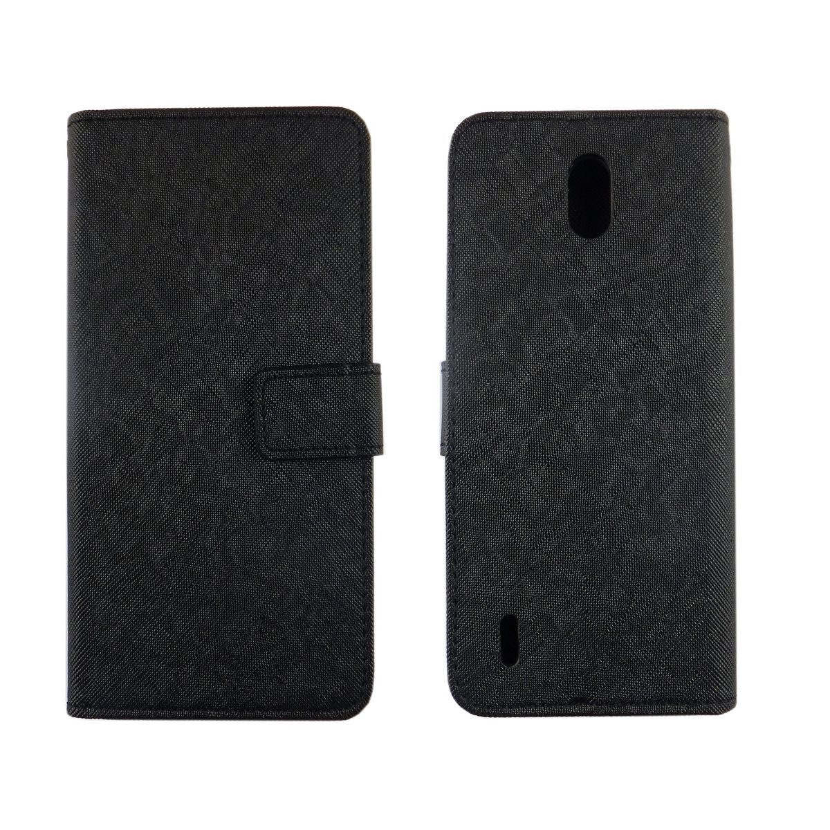 König Design Handyhülle Nokia 1.3, Nokia 1.3 Handyhülle Bookcover Schwarz