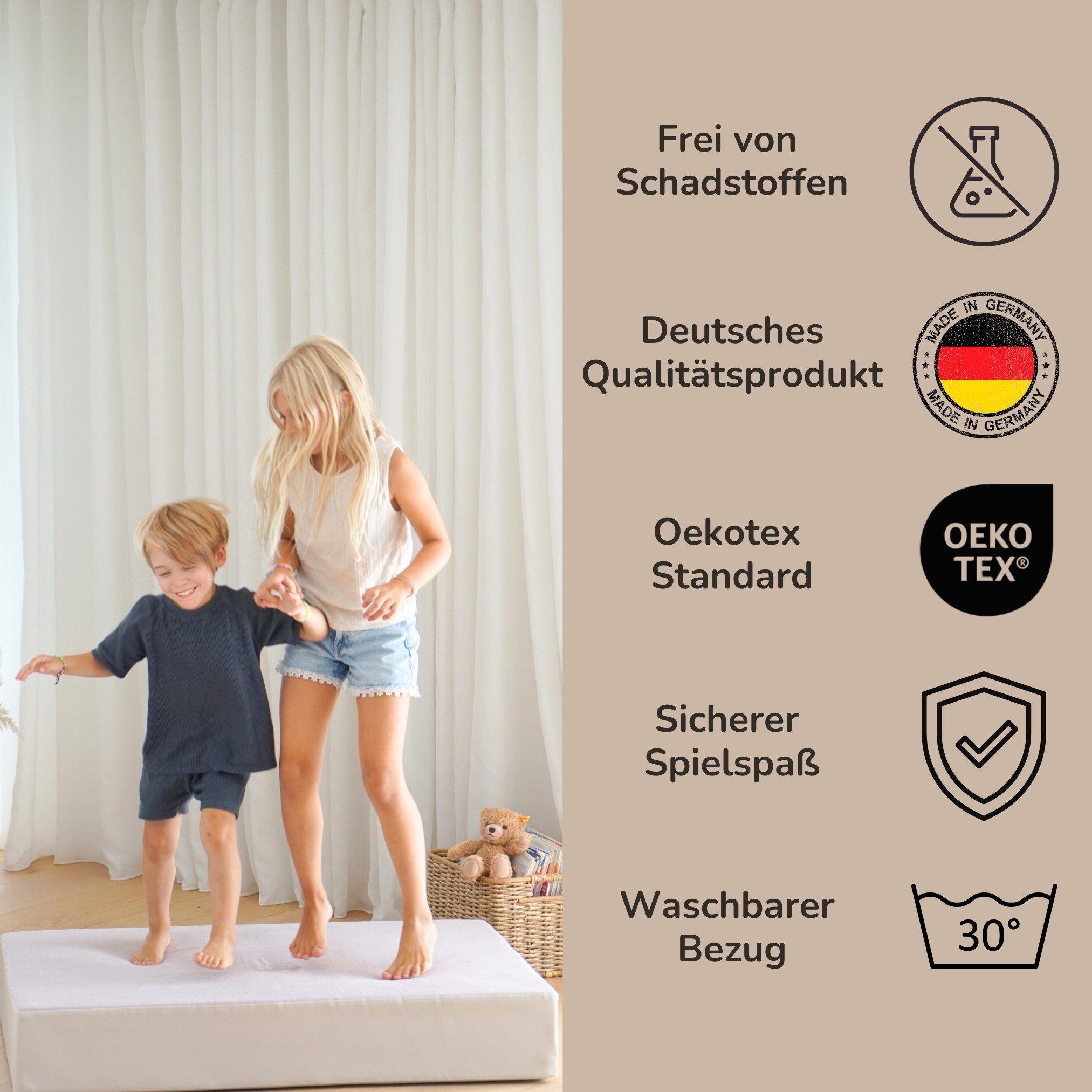 malwim Weichbodenmatte Hüpfpolster / bis 40kg / Hüpfmatratze Hüpfkissen / made in Germany