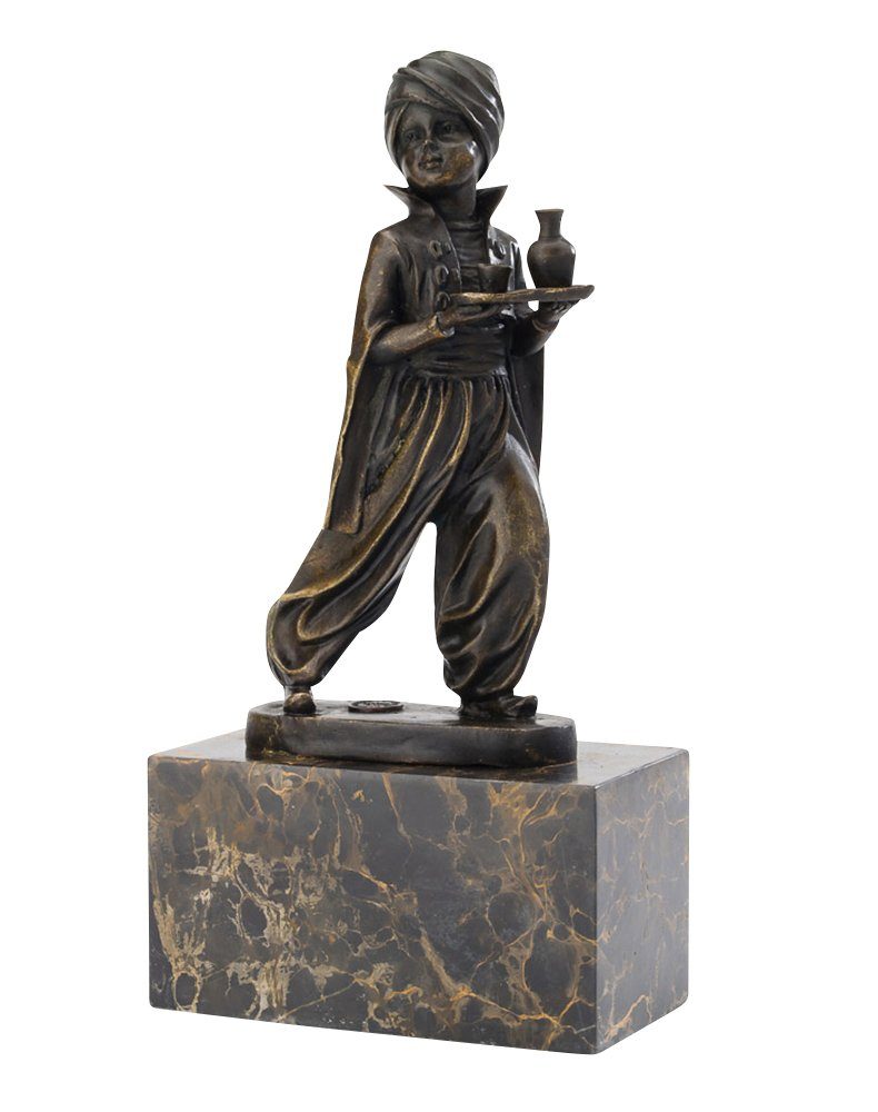Aubaho Skulptur Bronze nach Ferdinand Preiss Junge Orient Bronzeskulptur Art Deko anti