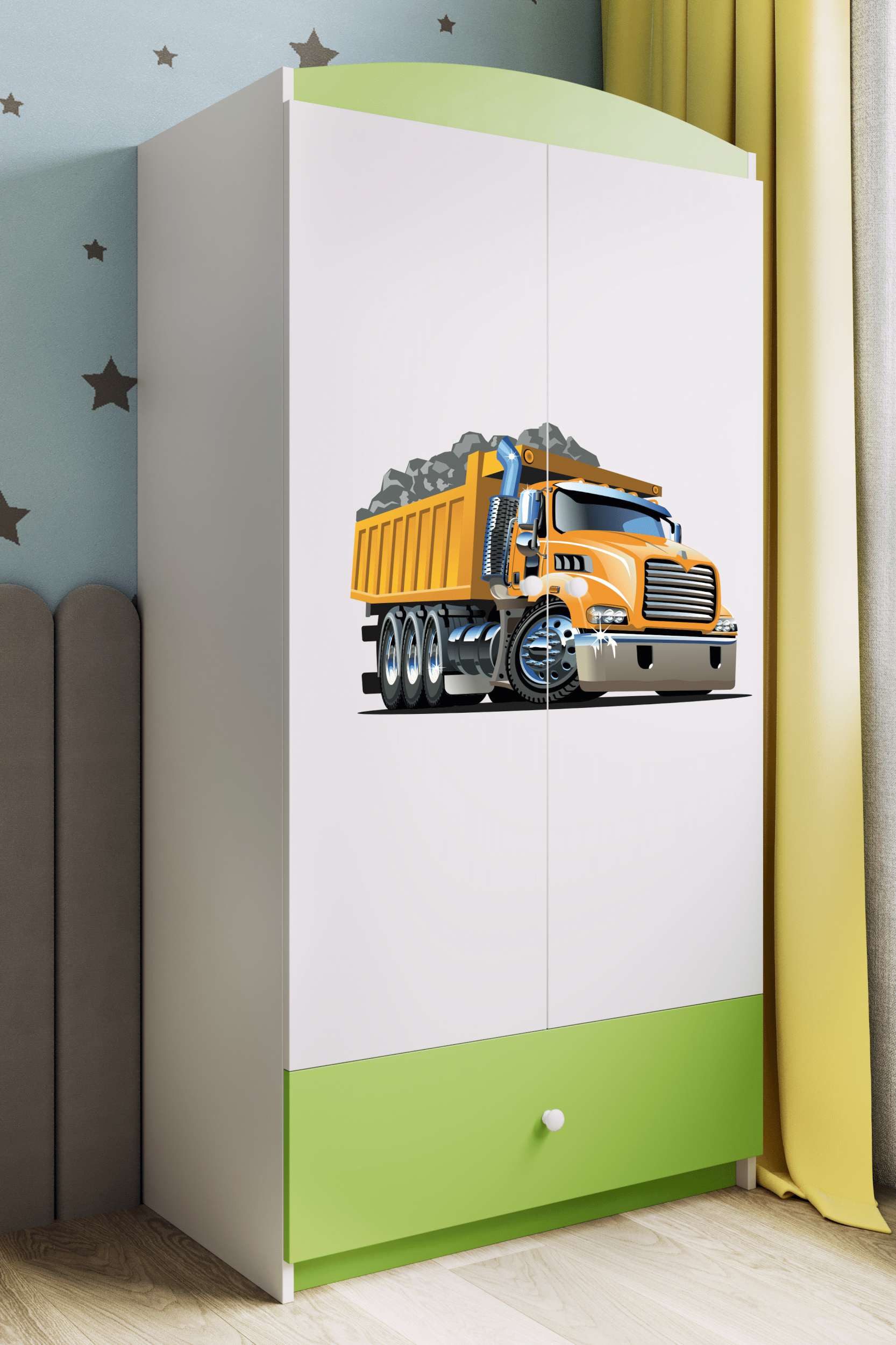 99rooms Kinderkleiderschrank Dreams Motiv XI (Kleiderschrank, Schrank) Modern, Zertifikate und europäische Hygienestandards der Klasse E1