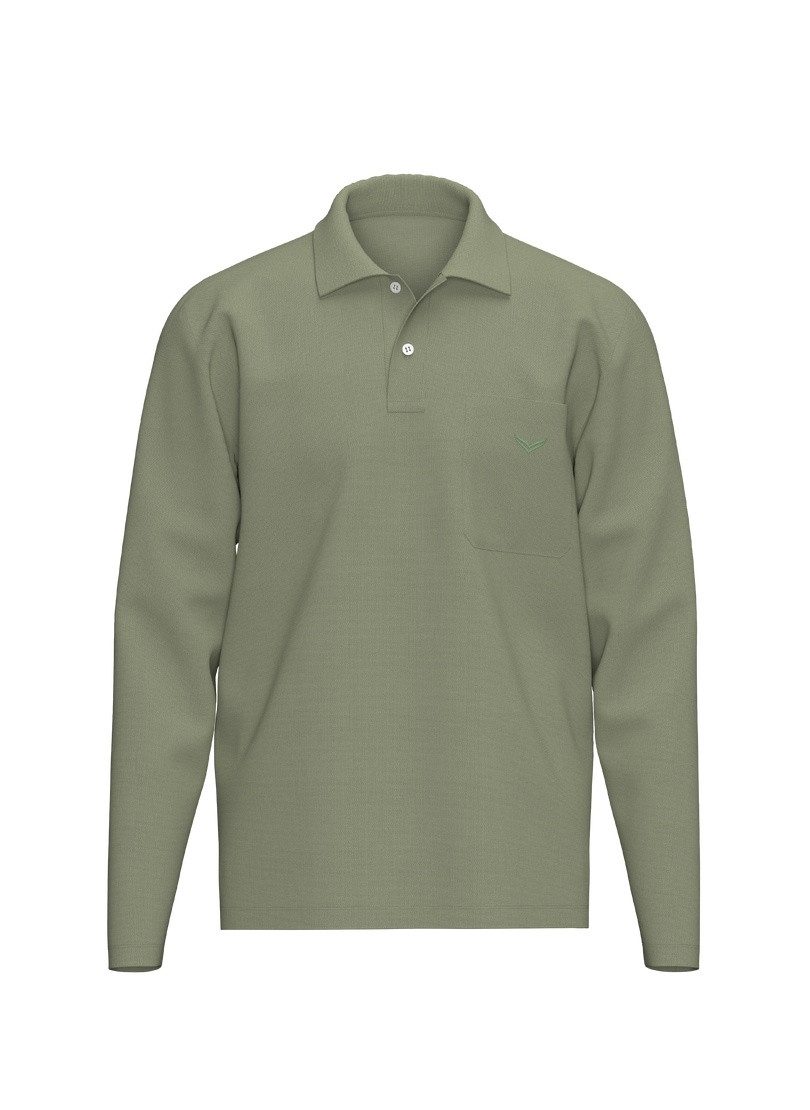 Trigema Poloshirt TRIGEMA Poloshirt mit Brusttasche (1-tlg) – Bild 2 von 4