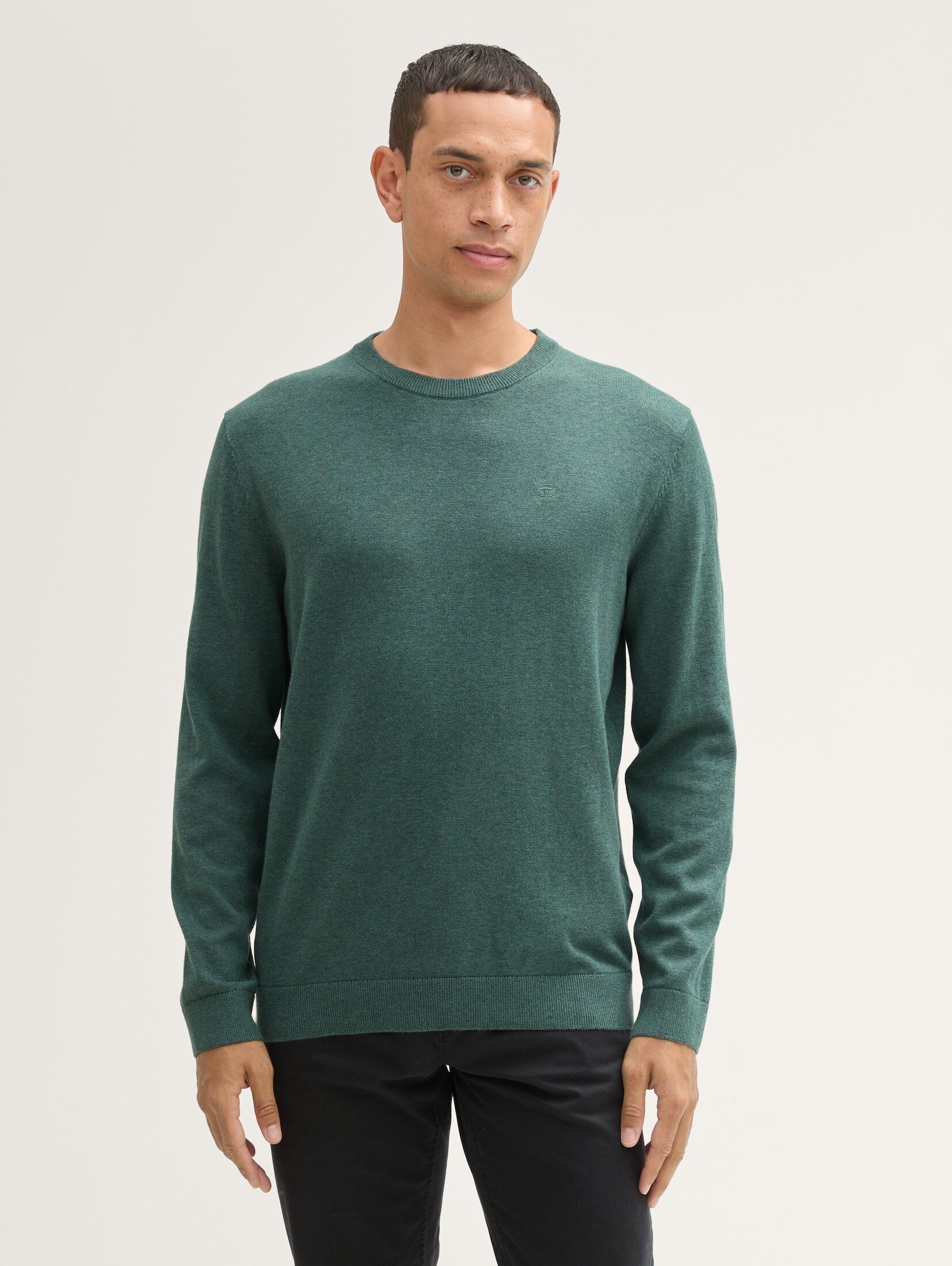 Tom Tailor Herren Rundhals Pullover BASIC CREWNECK KNIT - Relaxed Fit günstig online kaufen