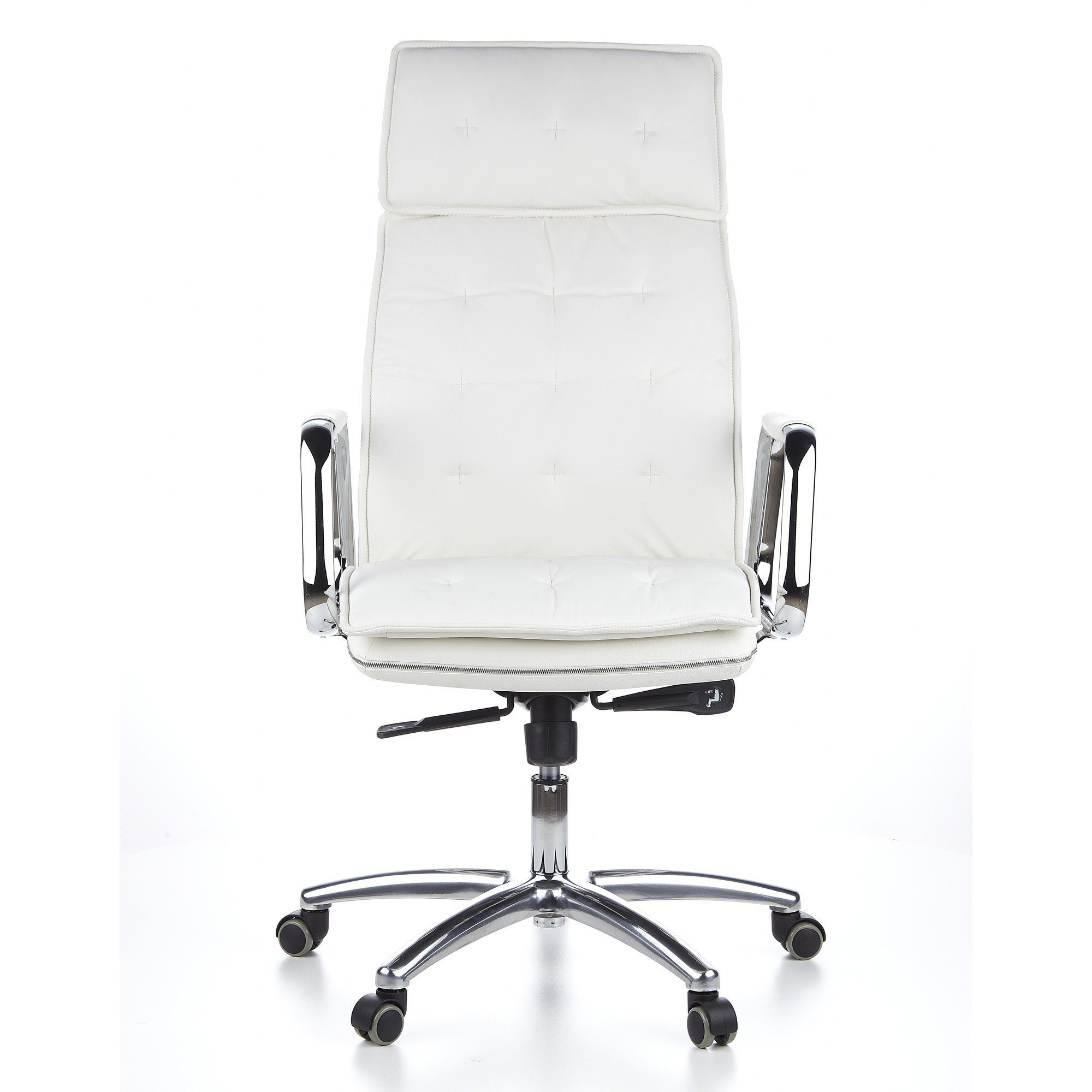 VILLA Chefsessel hjh 20 ergonomisch Drehstuhl Profi OFFICE mit Armlehnen, Bürostuhl Leder Chefsessel