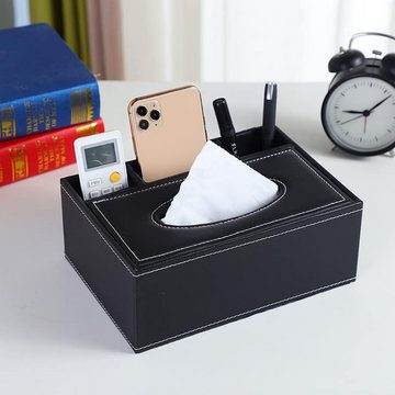 FIDDY Schubkasten Taschentuchbox aus PU-Leder – Taschentuchbox mit Aufbewahrungsbox (1 St)