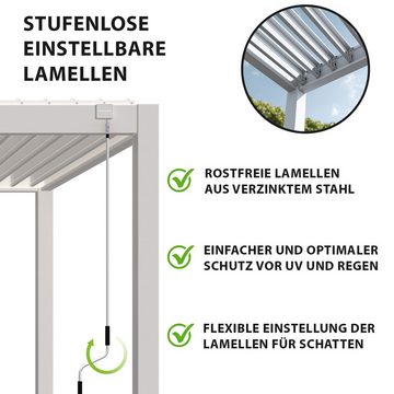 Weide Pergola Classic Aluminium Pavillon 3 x 5,3 M weiß