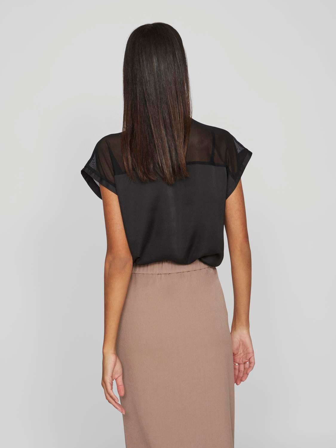 Vila Kurzarmshirt VIELLETTE O-NECK S/S MESH günstig online kaufen