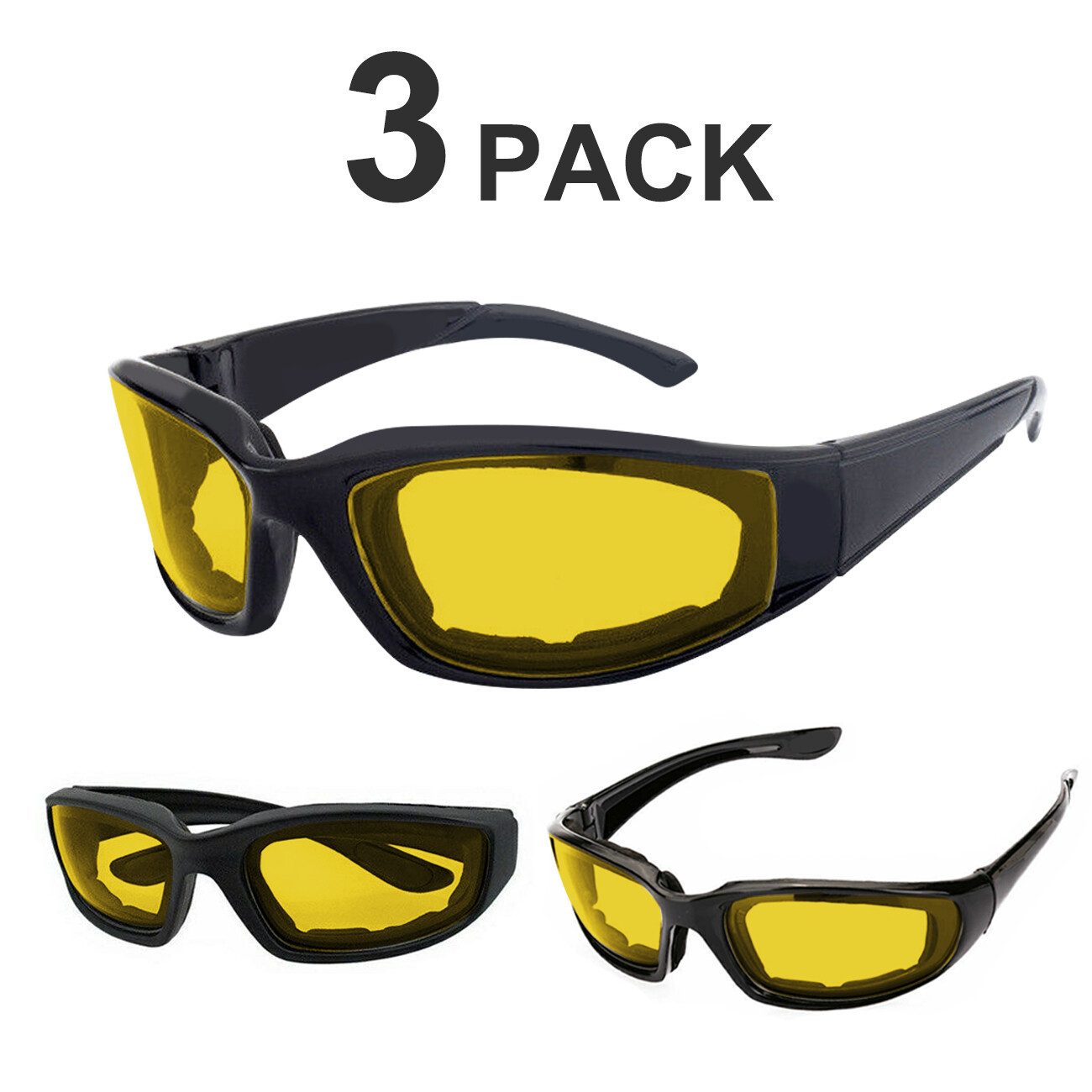 FANNOU Fahrradbrille, (3-St), Sportbrille Fahrradbrille, Windresistente Schutzbrille für den Sport
