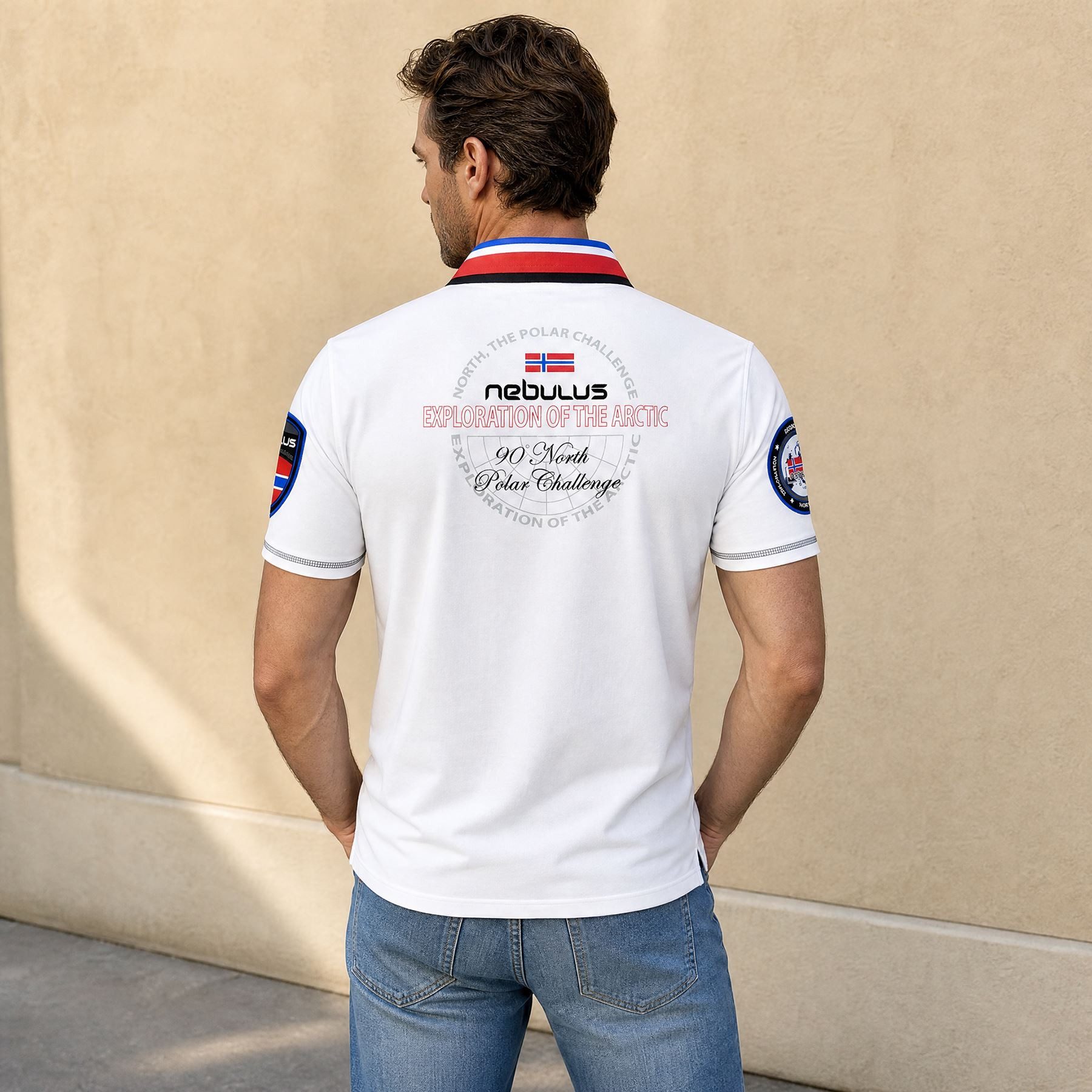 Nebulus Poloshirt BENTER, Q807 - Herren, weiß, XXL