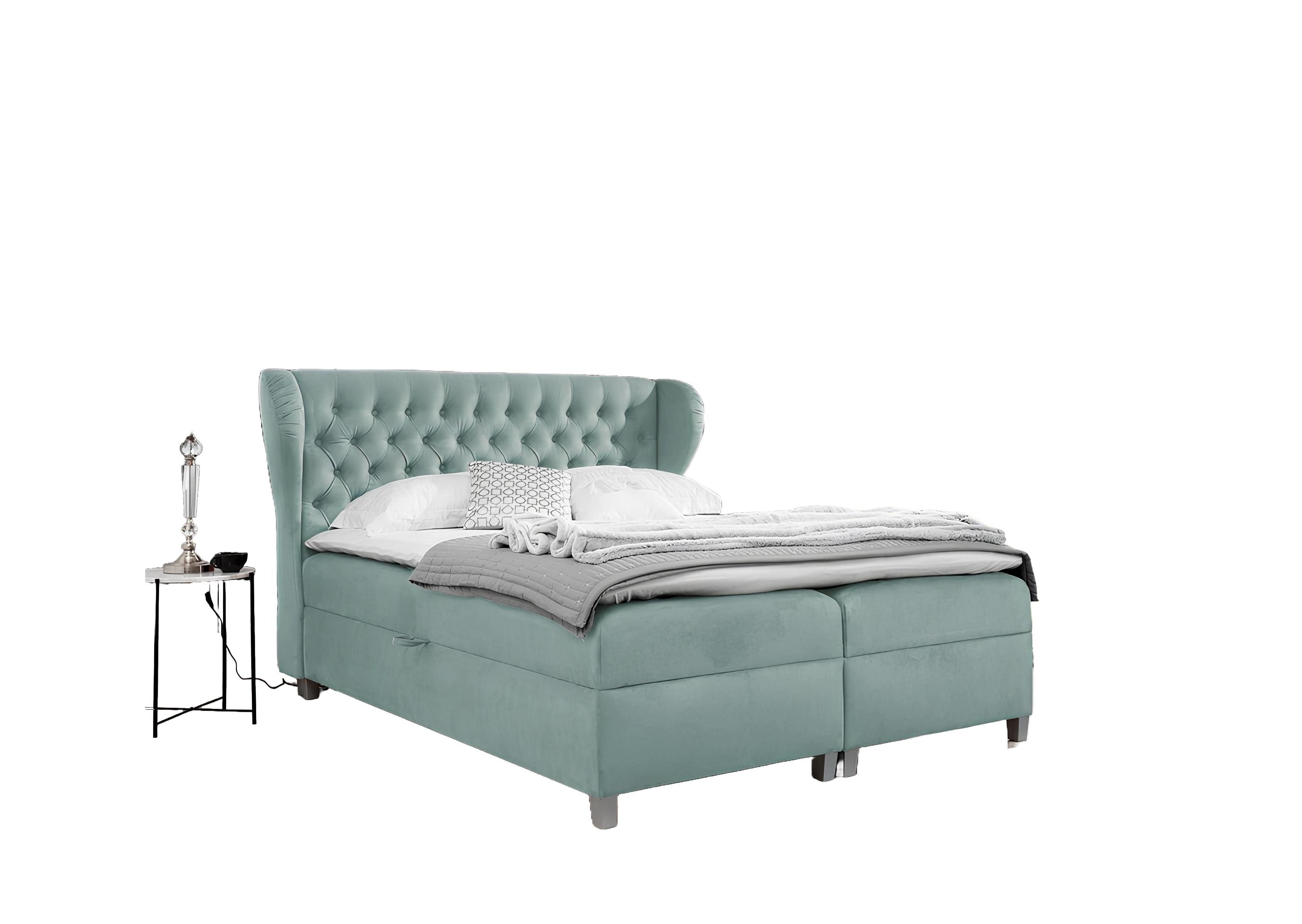 Bett Modernes Schlafzimmer mit einem Chesterfield Bett, Holzgestell