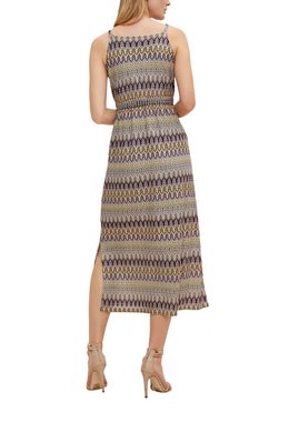 Comma Maxikleid Kleid mit Strickmuster angedeuteter Tunnelzug, Raffung