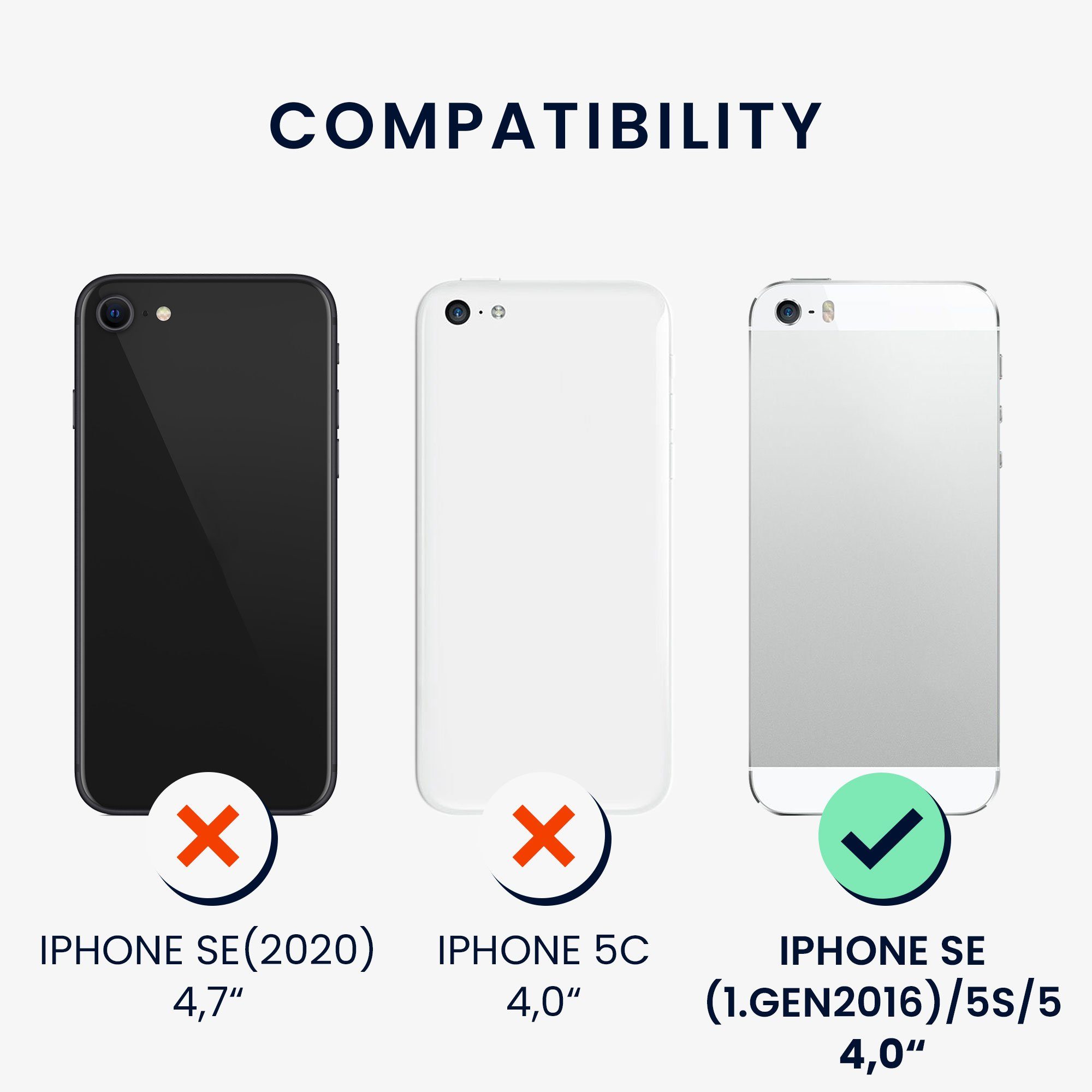 kwmobile Handyhülle Hülle für Apple iPhone SE (1.Gen 2016) / 5 / 5S, Hülle Silikon - Soft Handyhülle - Handy Case Cover