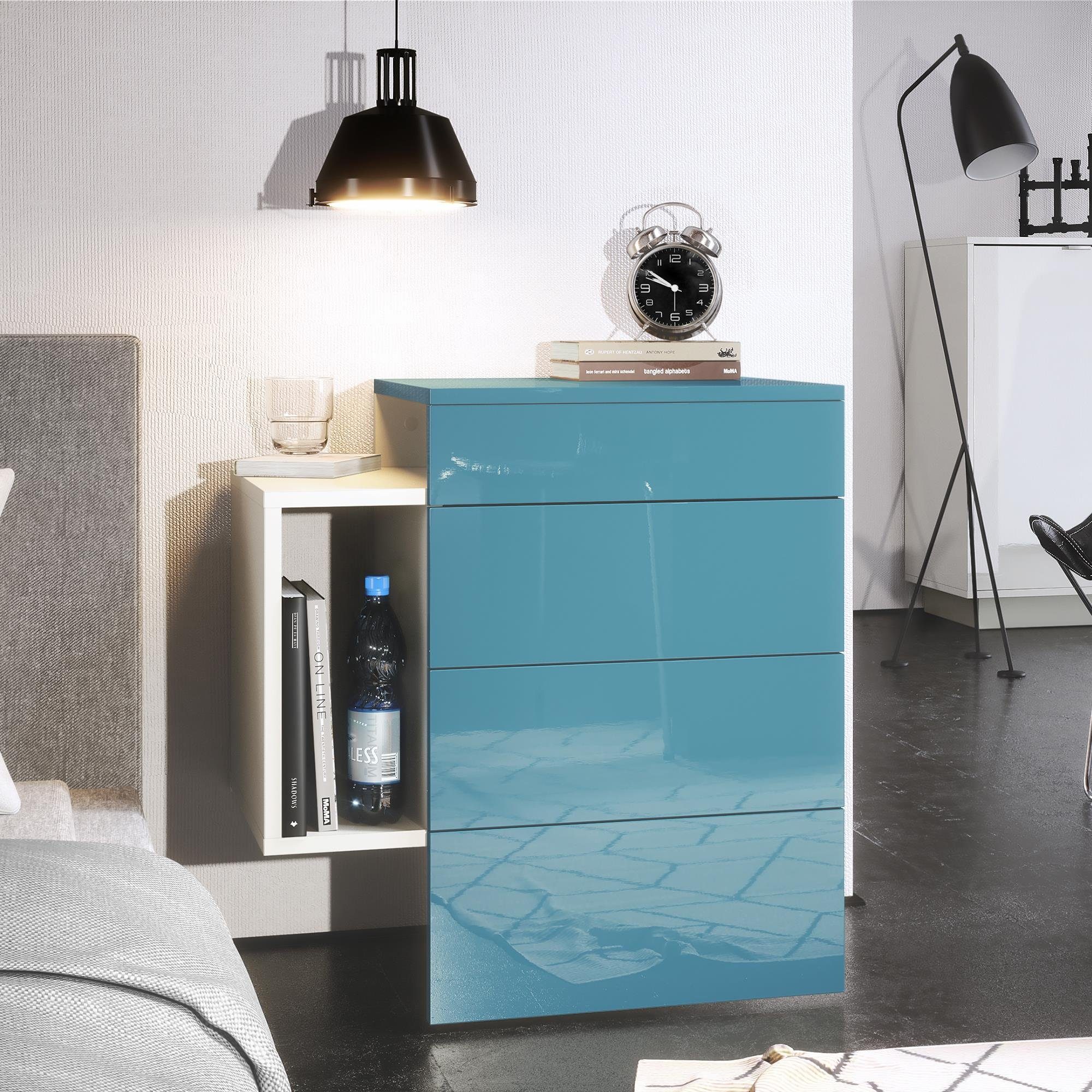Vladon Nachttisch Queens (Nachttischschrank mit 2 günstig online kaufen