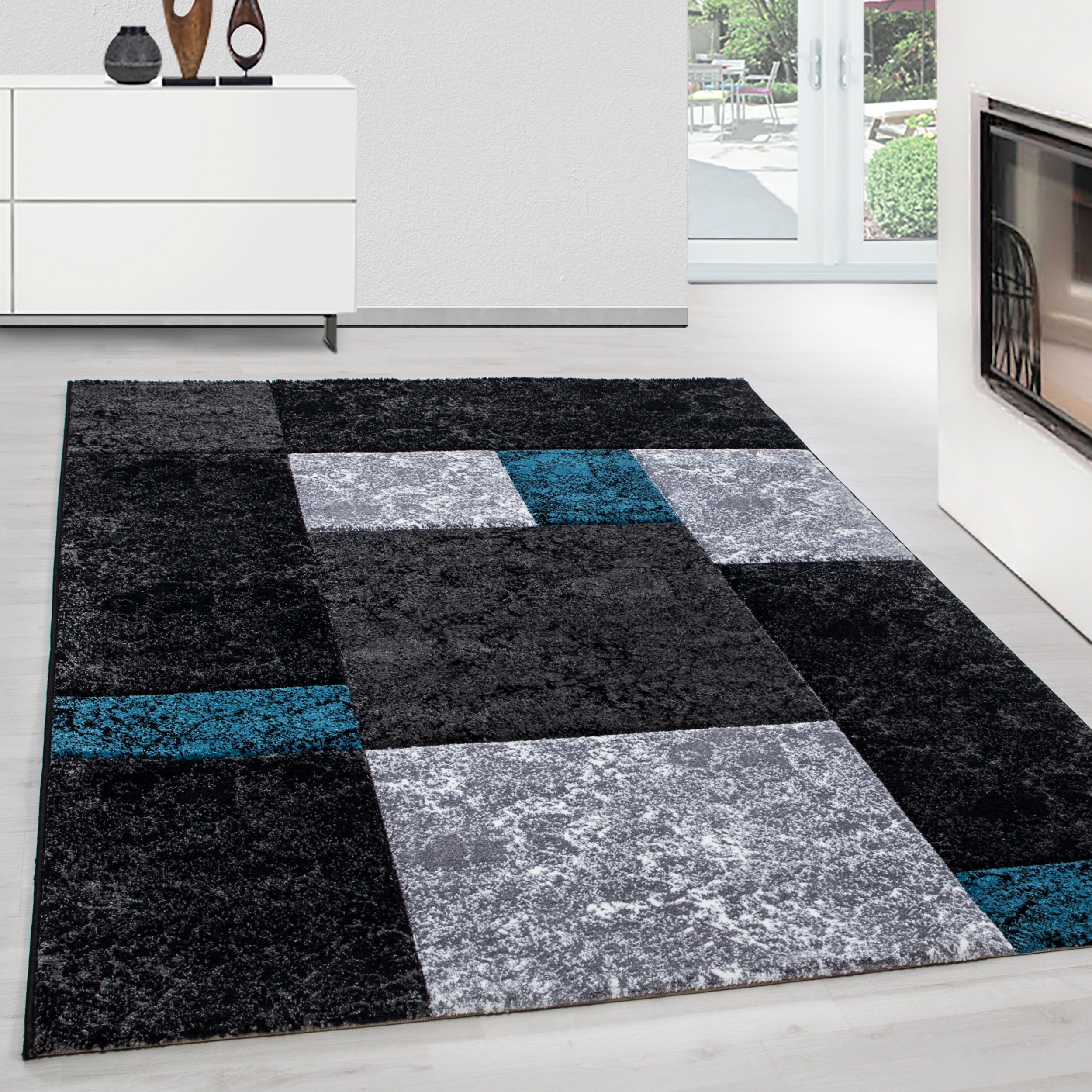 Teppium Teppich Kariert Design, Rechteckig, Höhe: günstig online kaufen