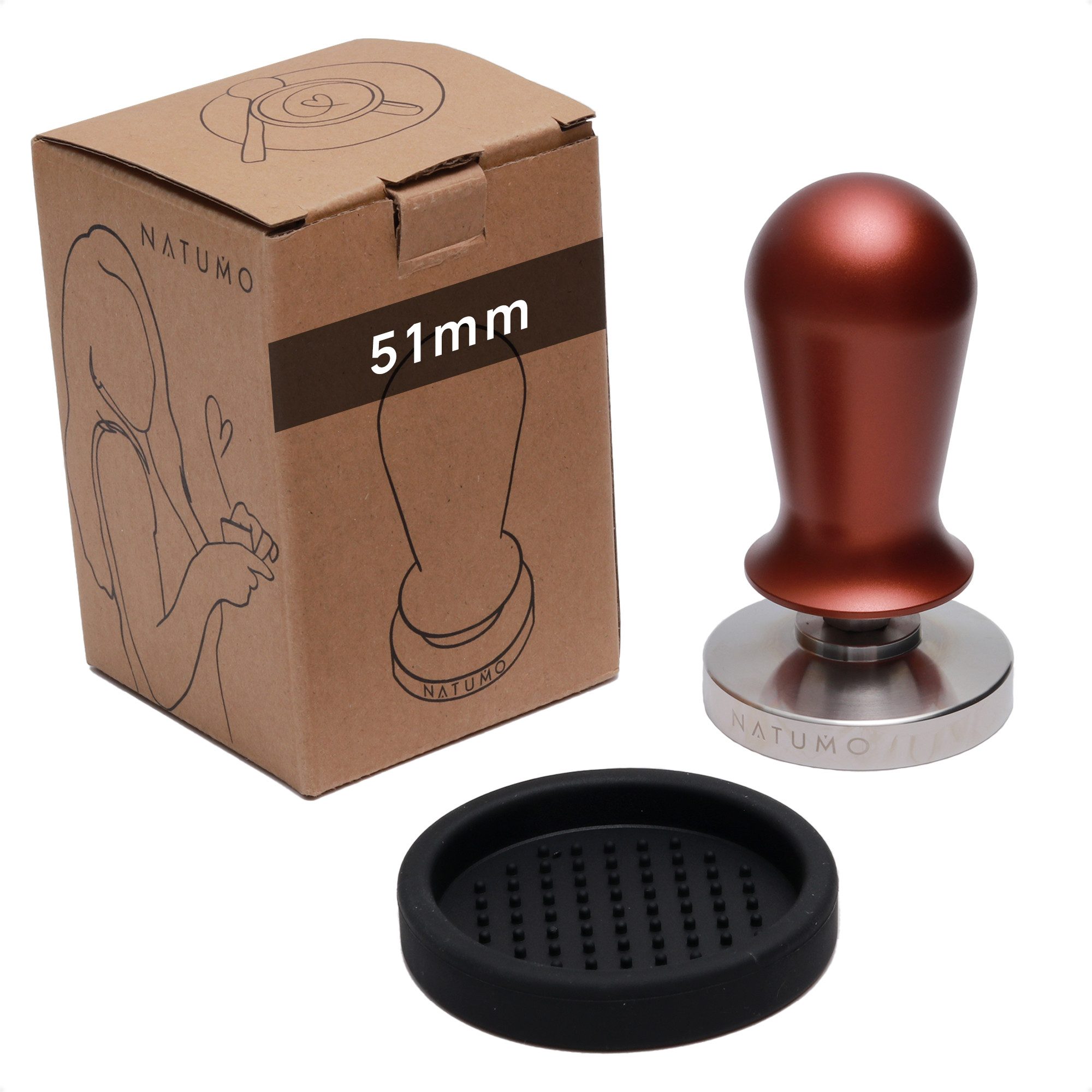 natumo Tamper NATUMO Espresso Tamper, druckregulierend (15kg / 35lbs), Siebträger, Tamper Bronze 51mm
