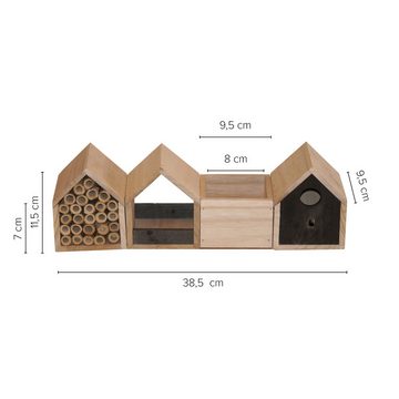 UNUS GARDEN Insektenhotel Deko Insektenhotel 4 fach Holz, (1-St)