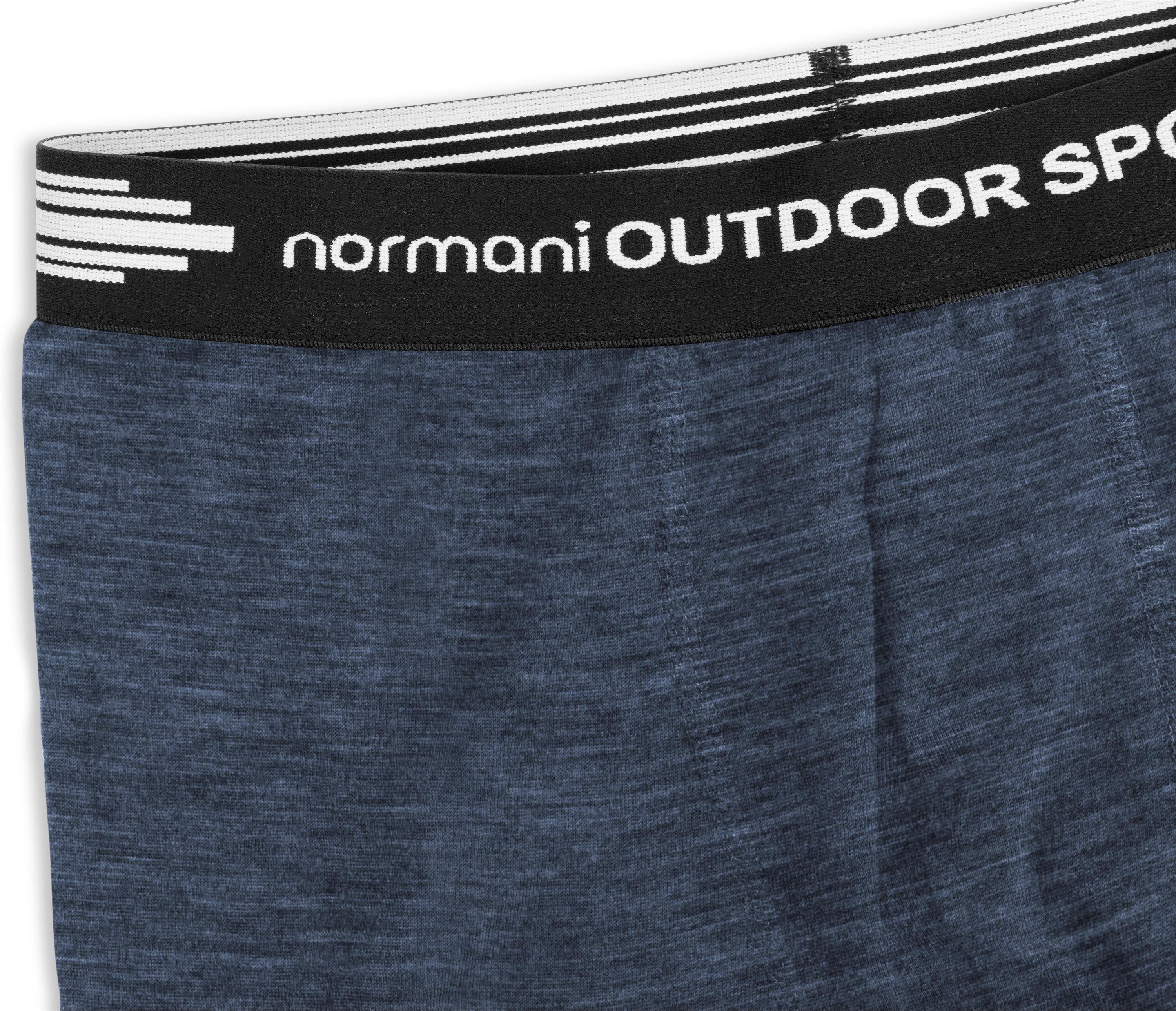 normani Retro Boxer 2er Pack Herren Merino Boxershorts Unterhose Sportunterhose Funktionsunterwäsche aus 100% Merinowolle – Bild 5 von 5