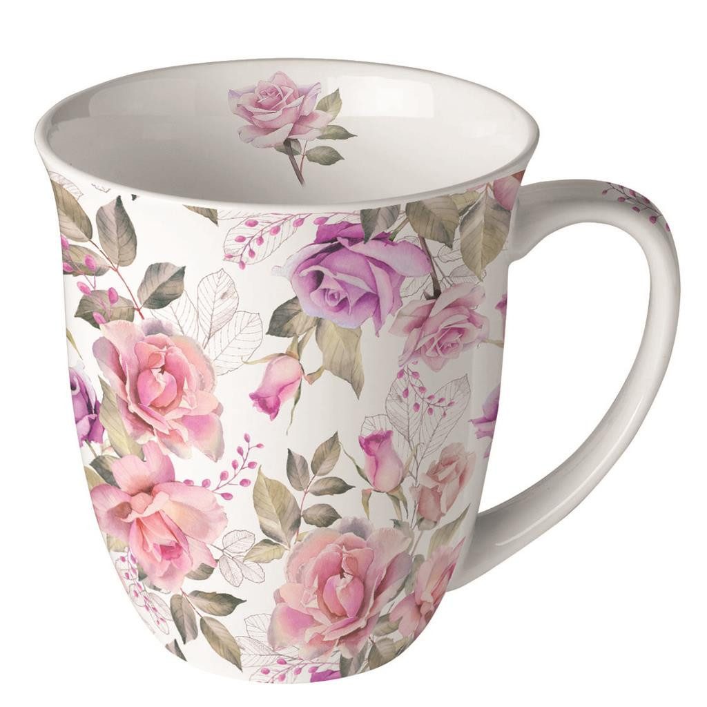 Ambiente® Papierserviette Mug 0.4 L Josephine - Ambiente Becher - Fine Bone China - Höhe: 10,5