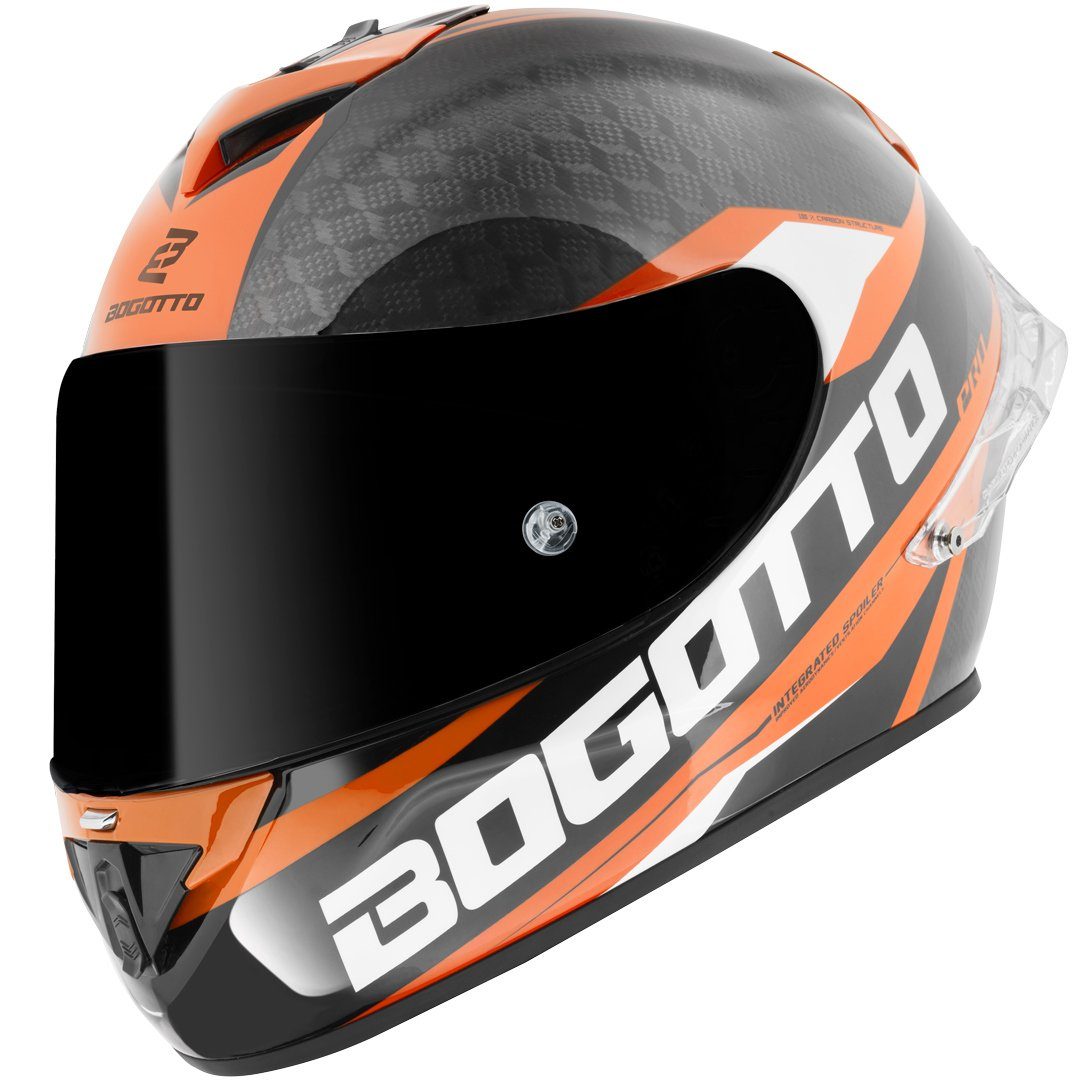 Bogotto Motorradhelm FF104 SPN Helm, Pinlock, Schnellwechselvisier, Spoiler