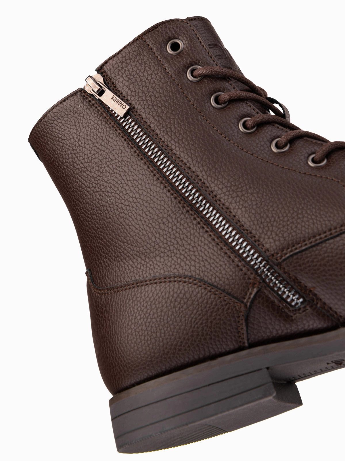 OMBRE Herren Schnürstiefel aus Ökoleder Schnürstiefel – Bild 4 von 5