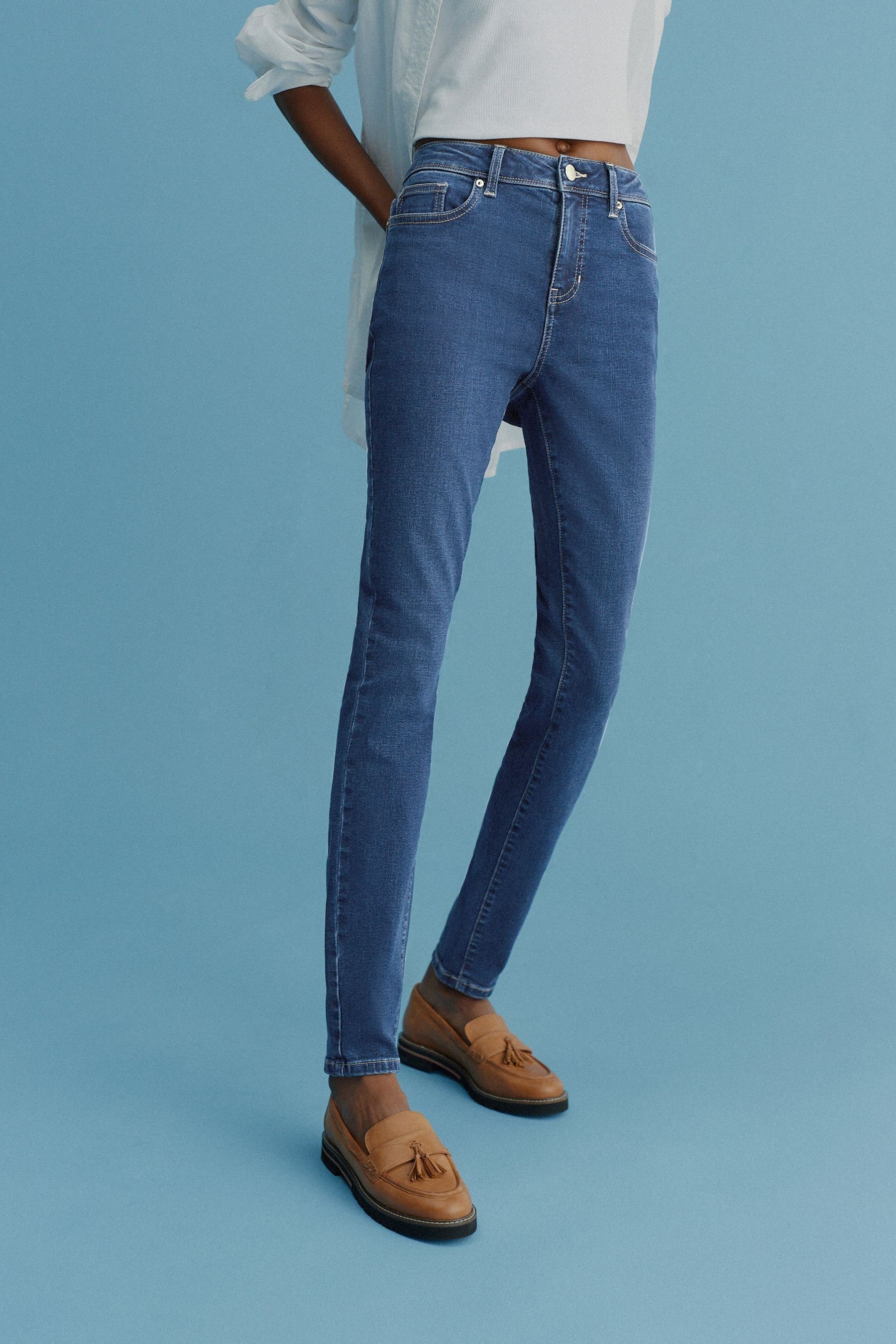 (1-tlg) Skinny-fit-Jeans Jeans Blue Skinny Next Dark
