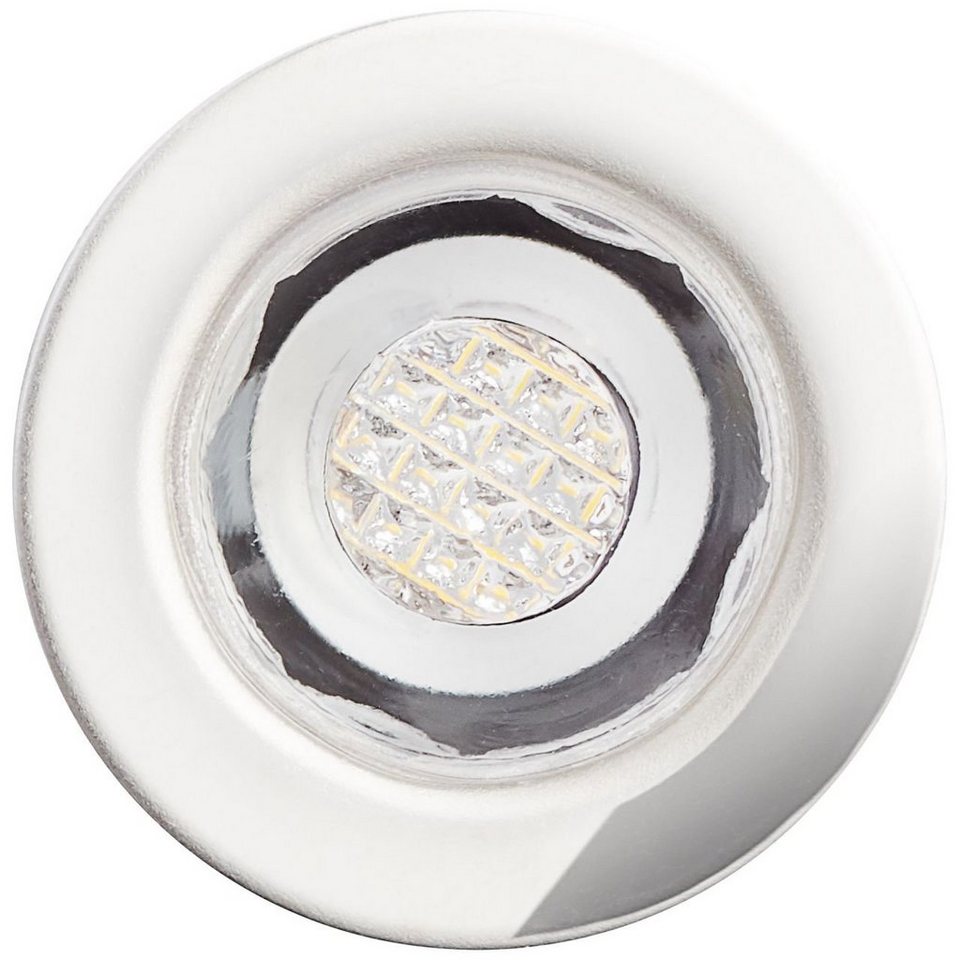 Brilliant LED Einbauleuchte Cosa 15, LED fest integriert, Warmweiß, Ø 1,5  cm, 9 lm, warmweiß, Metall/Glas, edelstahl