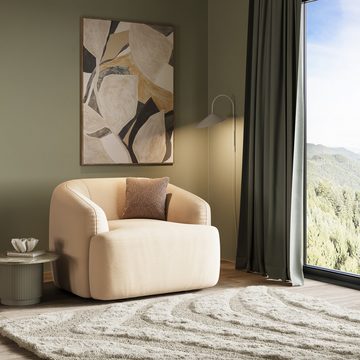 INOSIGN Sessel Nergal, B/T/H, 120/110/81 cm, Großer Sessel mit Wellenunterfederung, in verschiedenen Farben