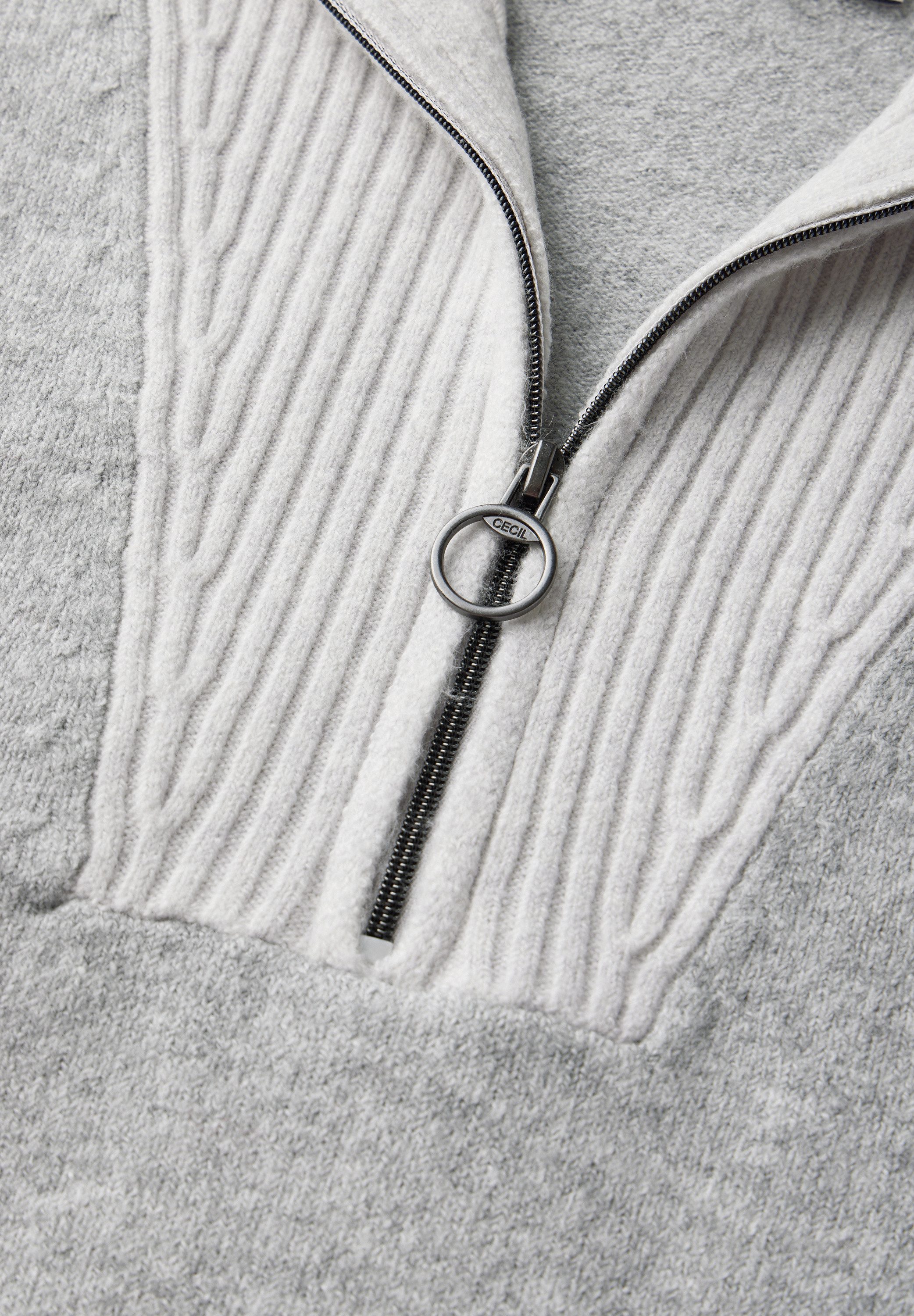 CECIL Stehkragenpullover aus Baumwolle mit Stretchanteil