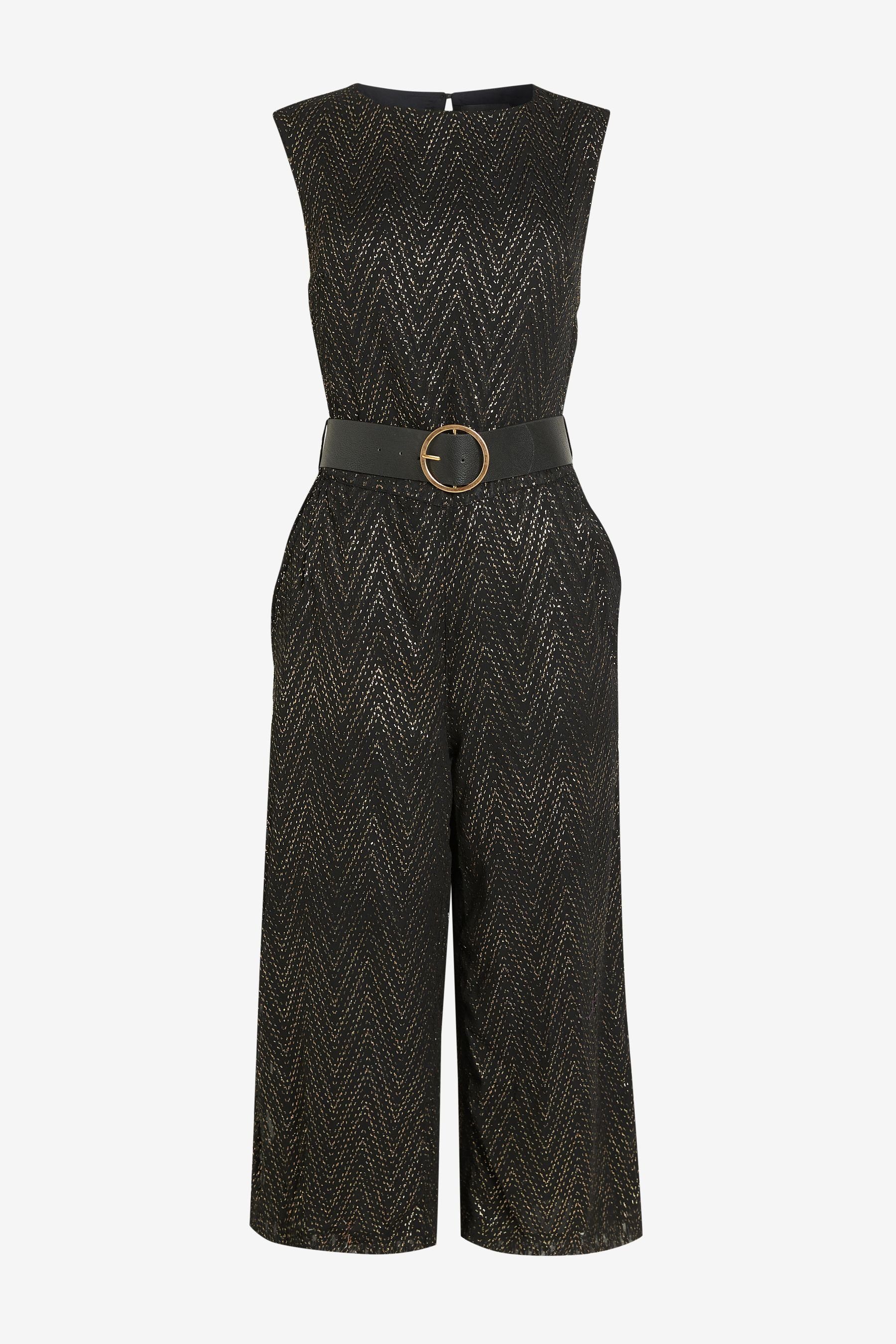 Next Jumpsuit Metallic Jumpsuit mit Gürtel günstig online kaufen