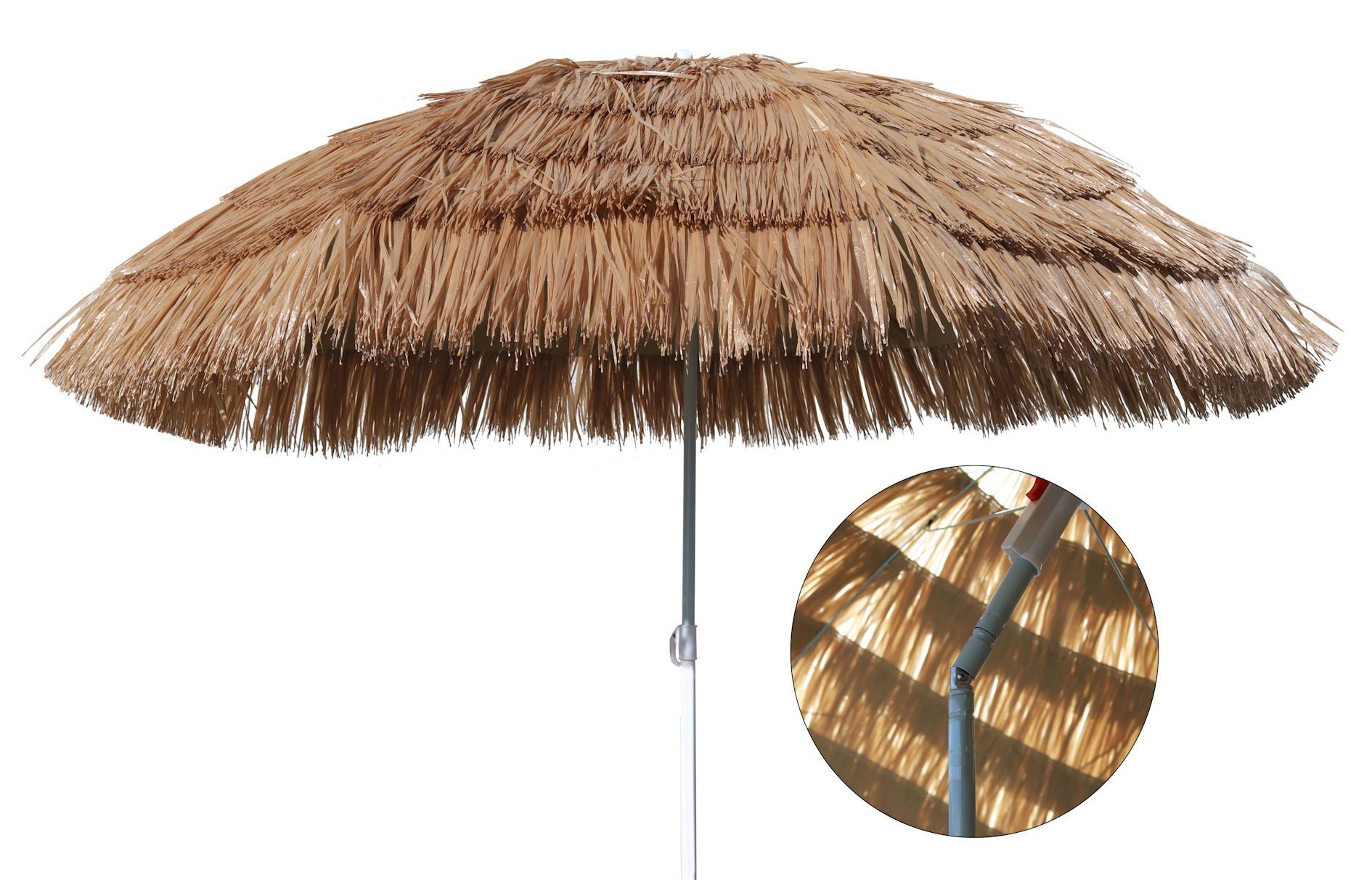 Spetebo Sonnenschirm Hawaii Sonnenschirm Ø 165 cm - braun