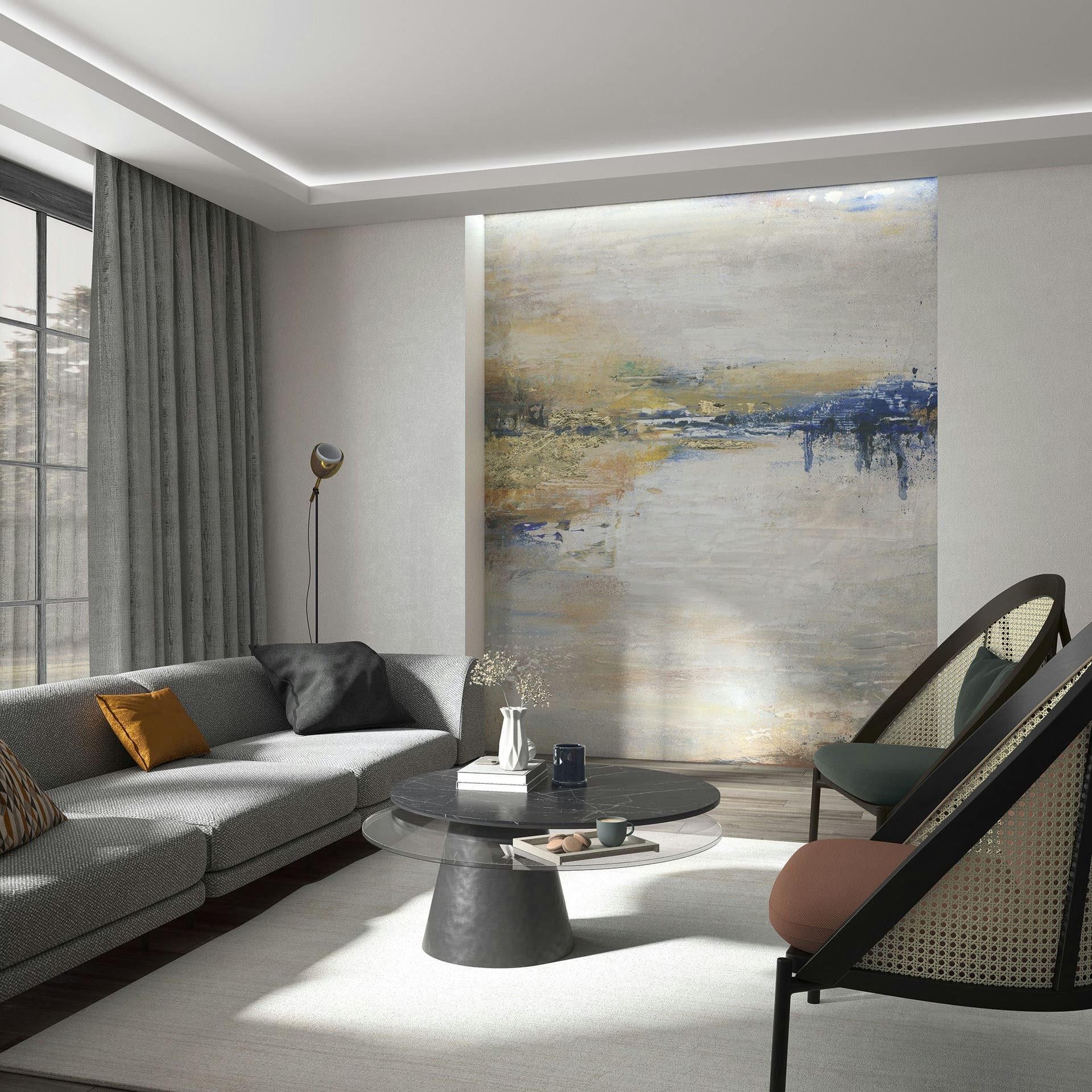 Marburg Fototapete Tapete Abstract View, geprägt, moderne Vliestapete für Wohnzimmer Schlafzimmer Küche