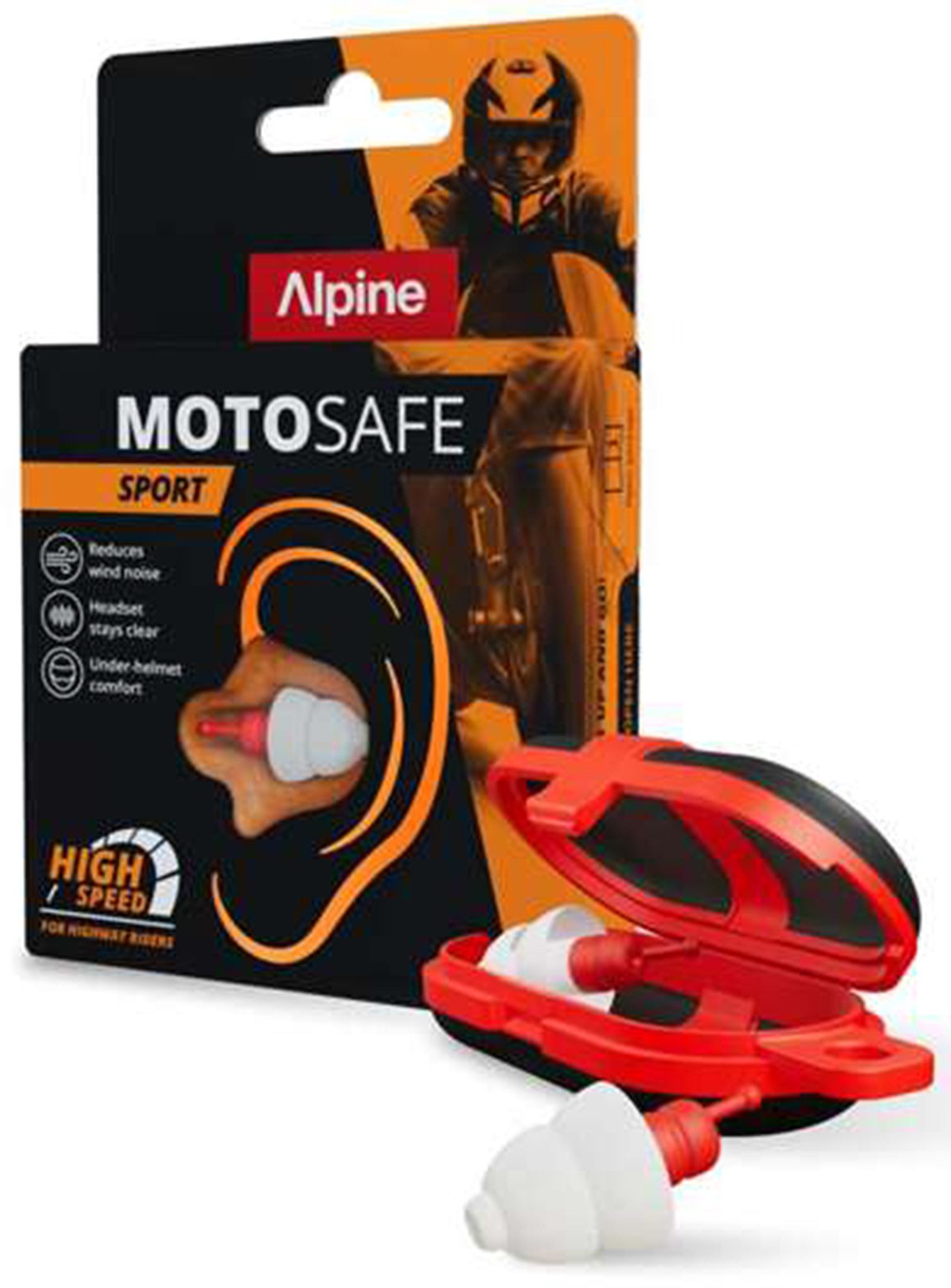 ALPINE Warnweste MotoSafe Race Ohrstöpsel