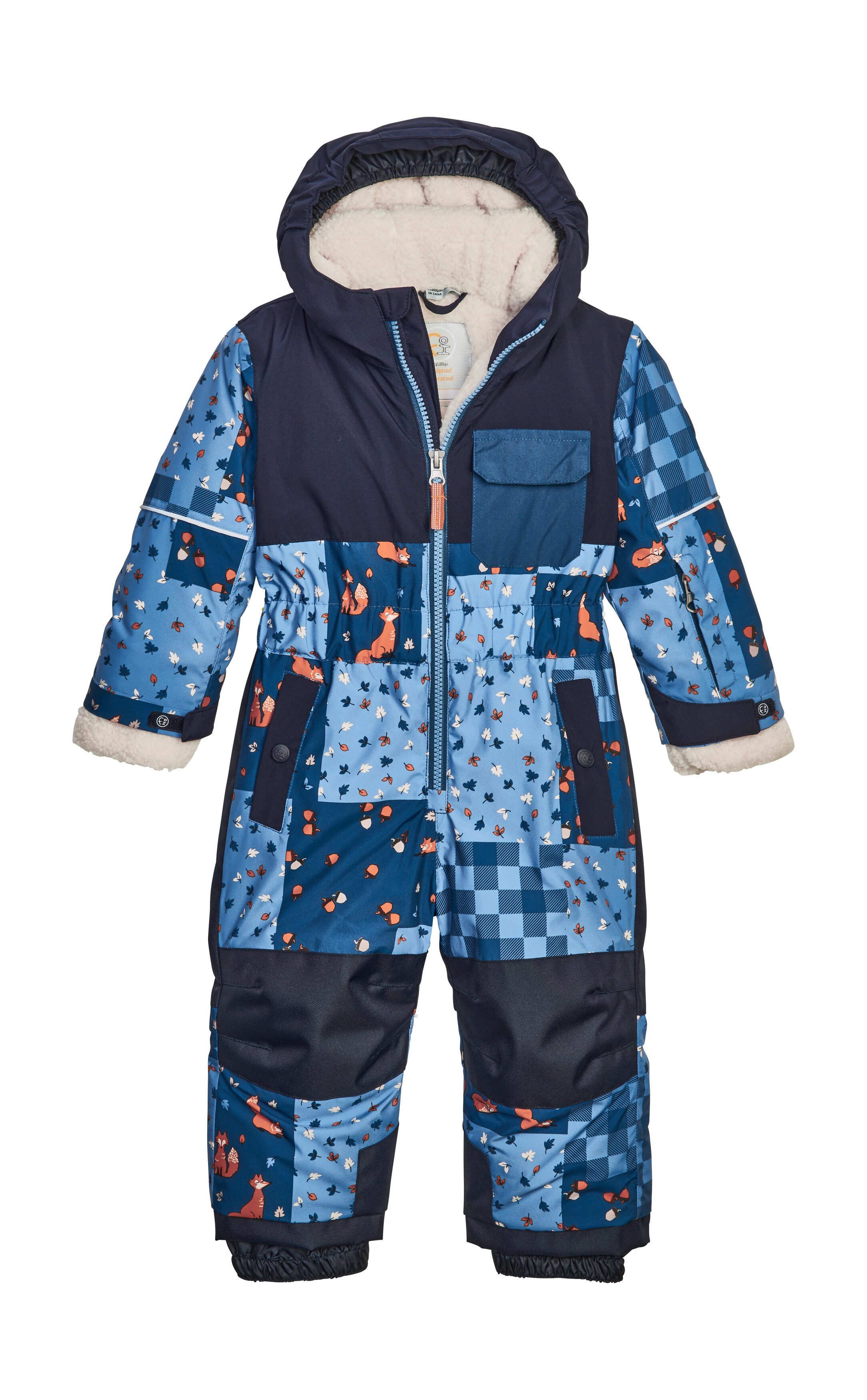 first instinct by killtec Overall FISW 45 MNS ONPC Wind- und wasserdichter Skioverall mit fröhlichem Print u. Teddyfleece