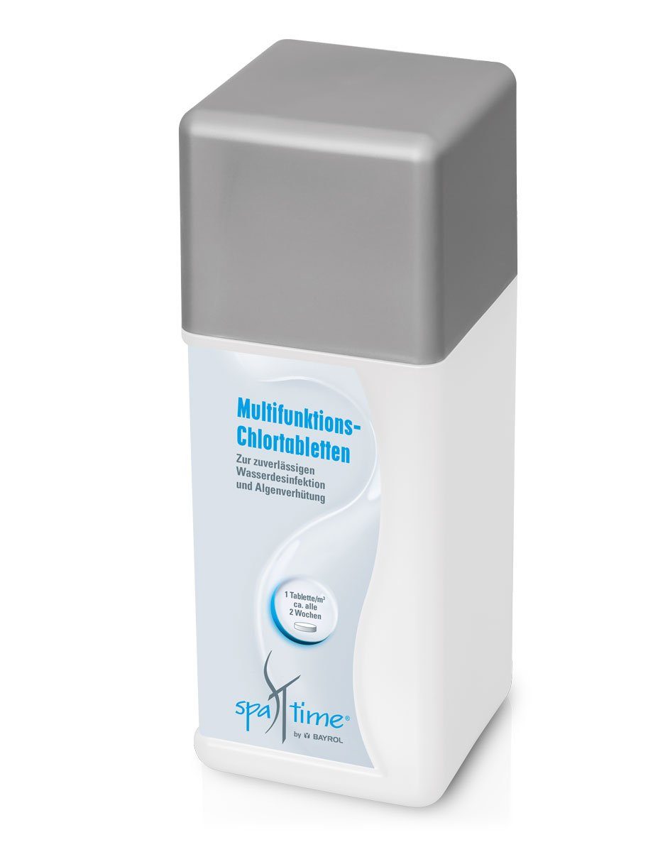 Bayrol Poolpflege SpaTime Multifunktions-Chlortabletten 20g 1 kg, (Whirlpool-Pflegeset), Zur zuverlässigen Wasserdesinfektion und Algenverhütung